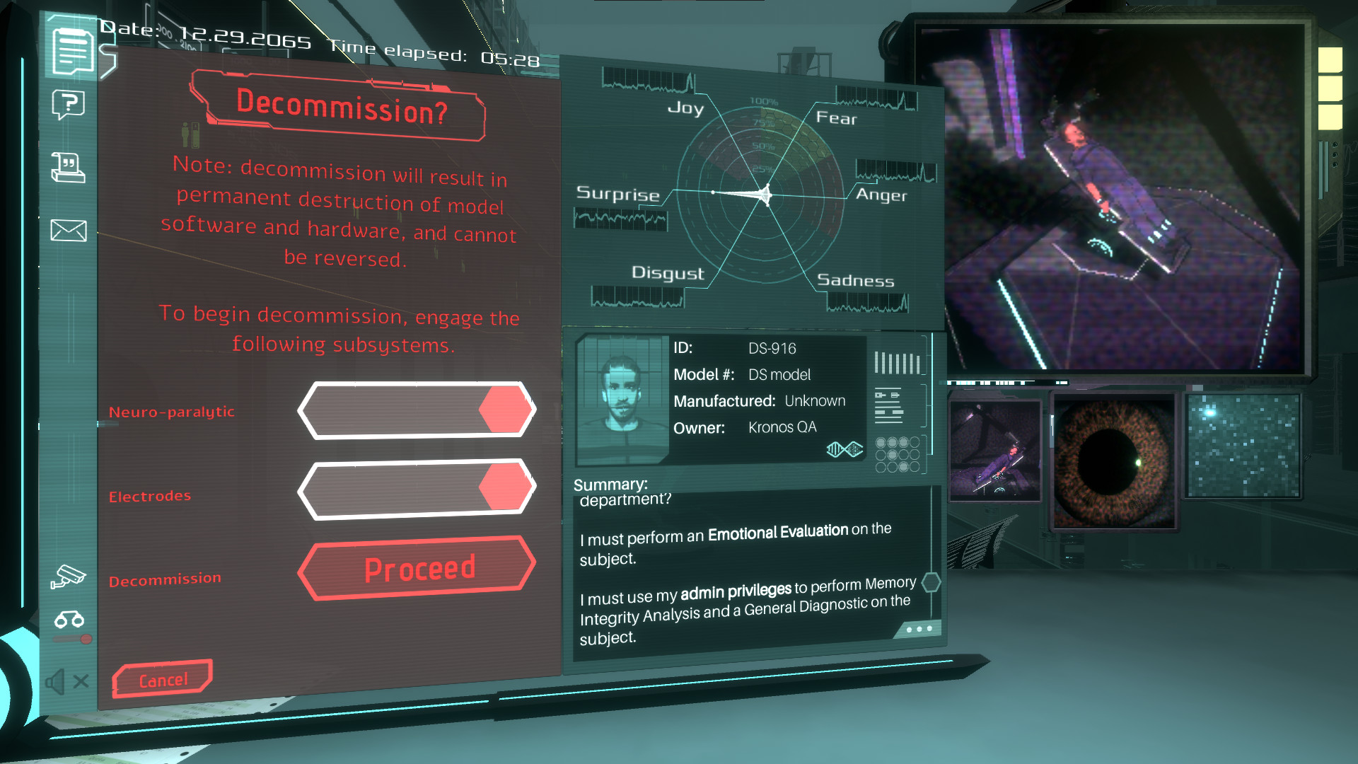 Silicon Dreams  |  cyberpunk interrogation screenshot