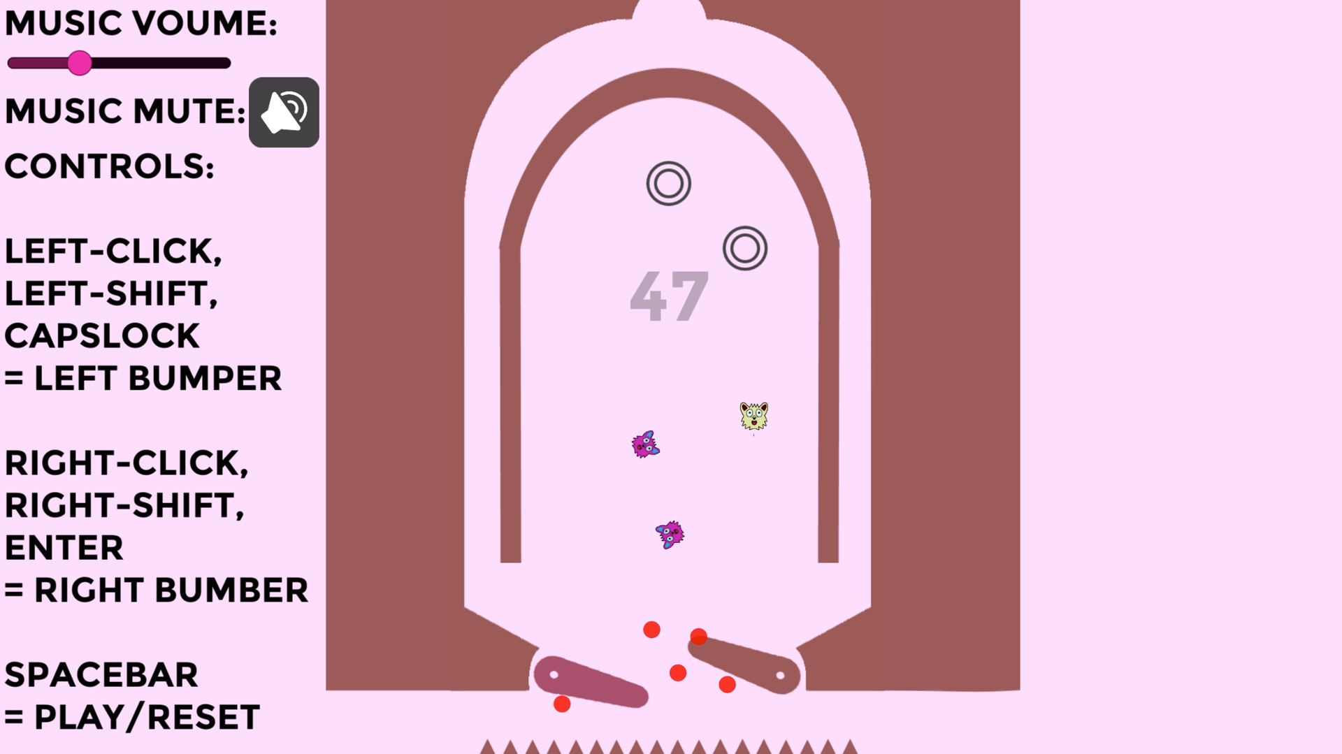 Endless Furry Pinball 2D screenshot