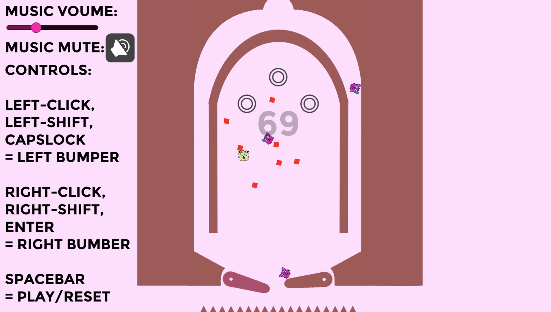 Endless Furry Pinball 2D screenshot
