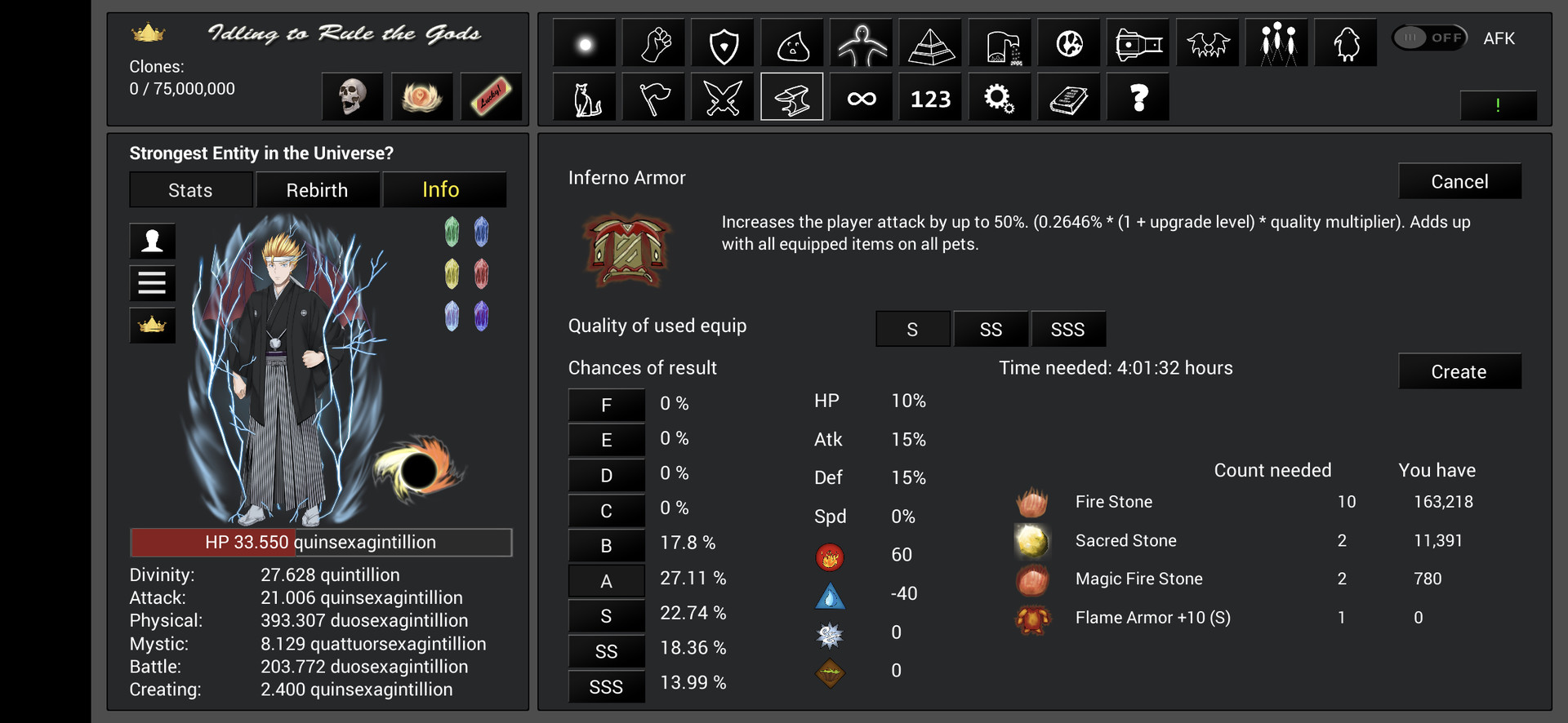 Idling to Rule the Gods screenshot