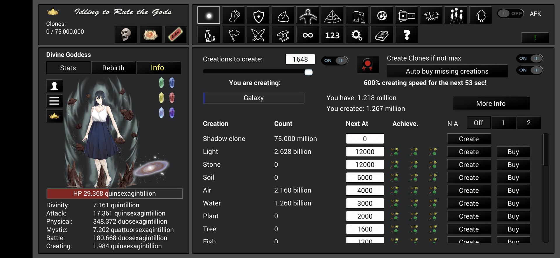 Idling to Rule the Gods screenshot