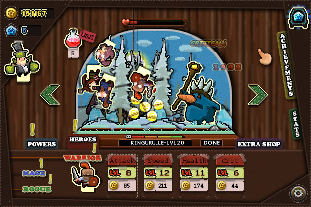 Tap Heroes screenshot