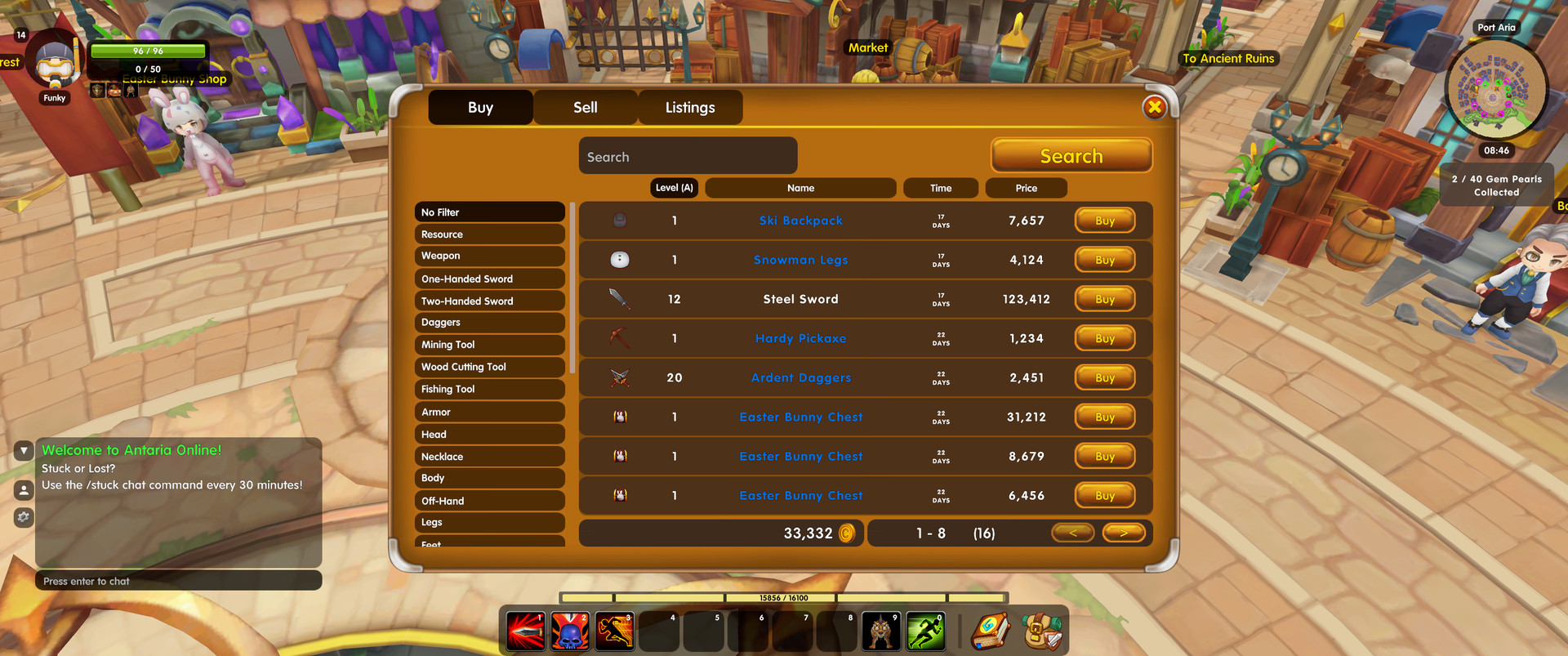 Antaria Online screenshot