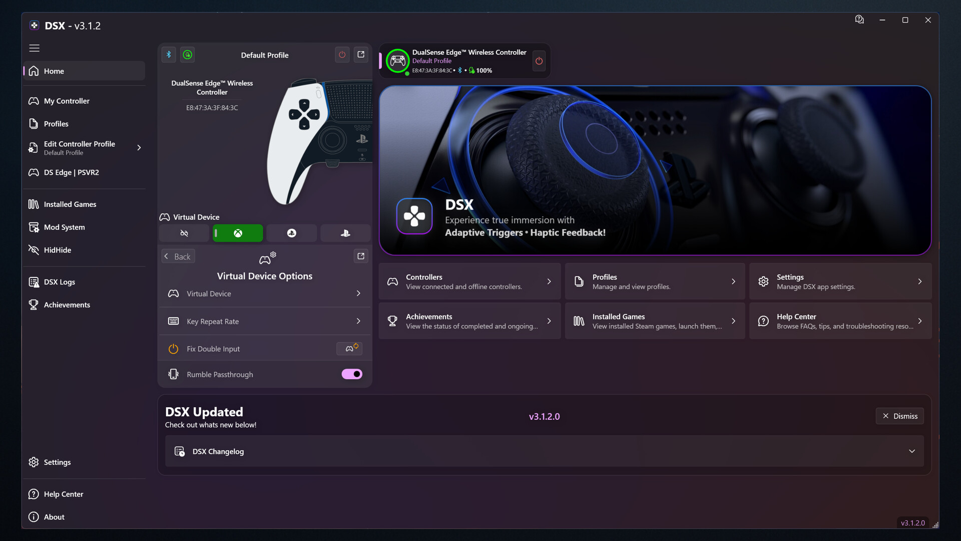 DSX screenshot
