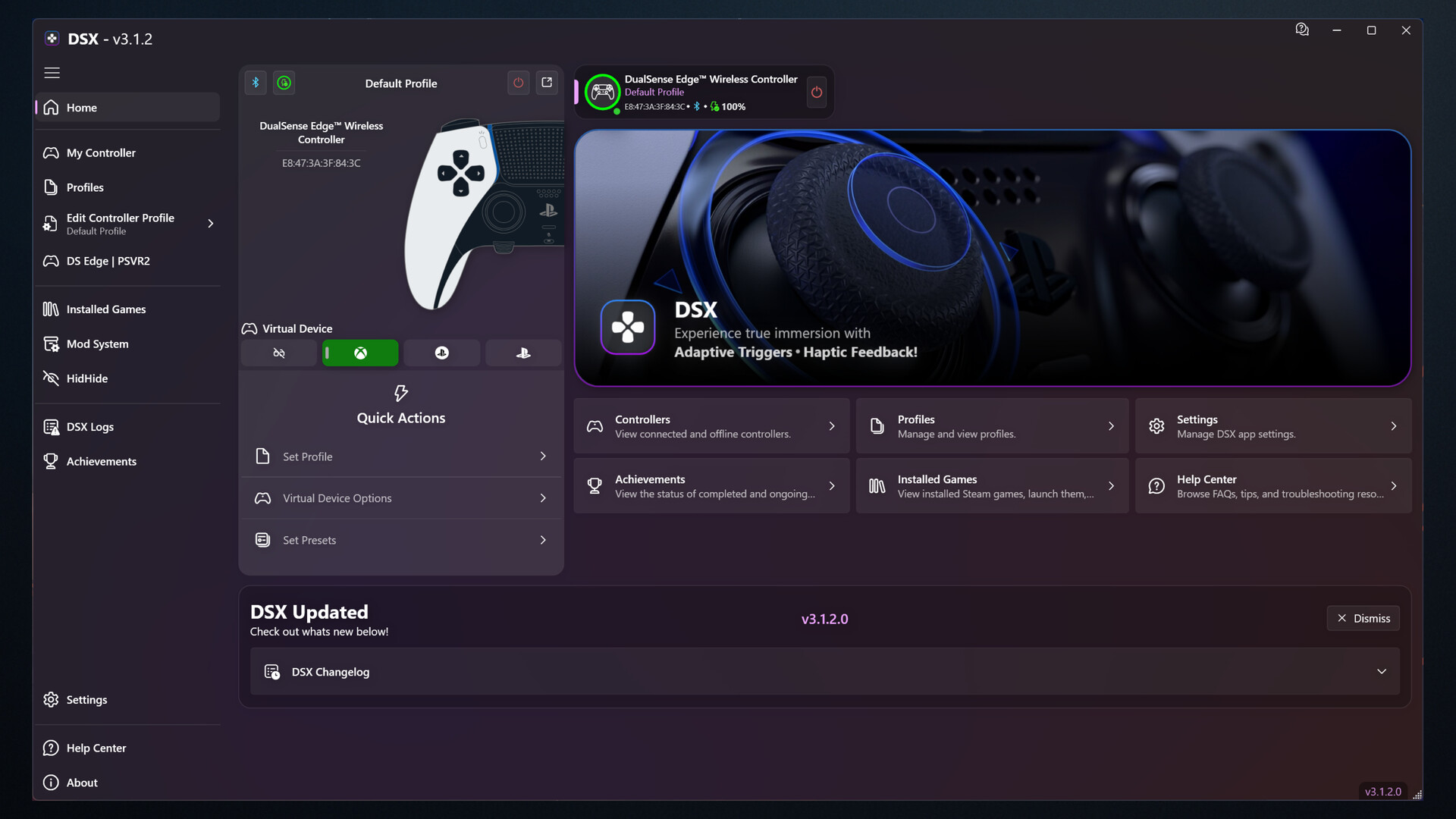 DSX screenshot