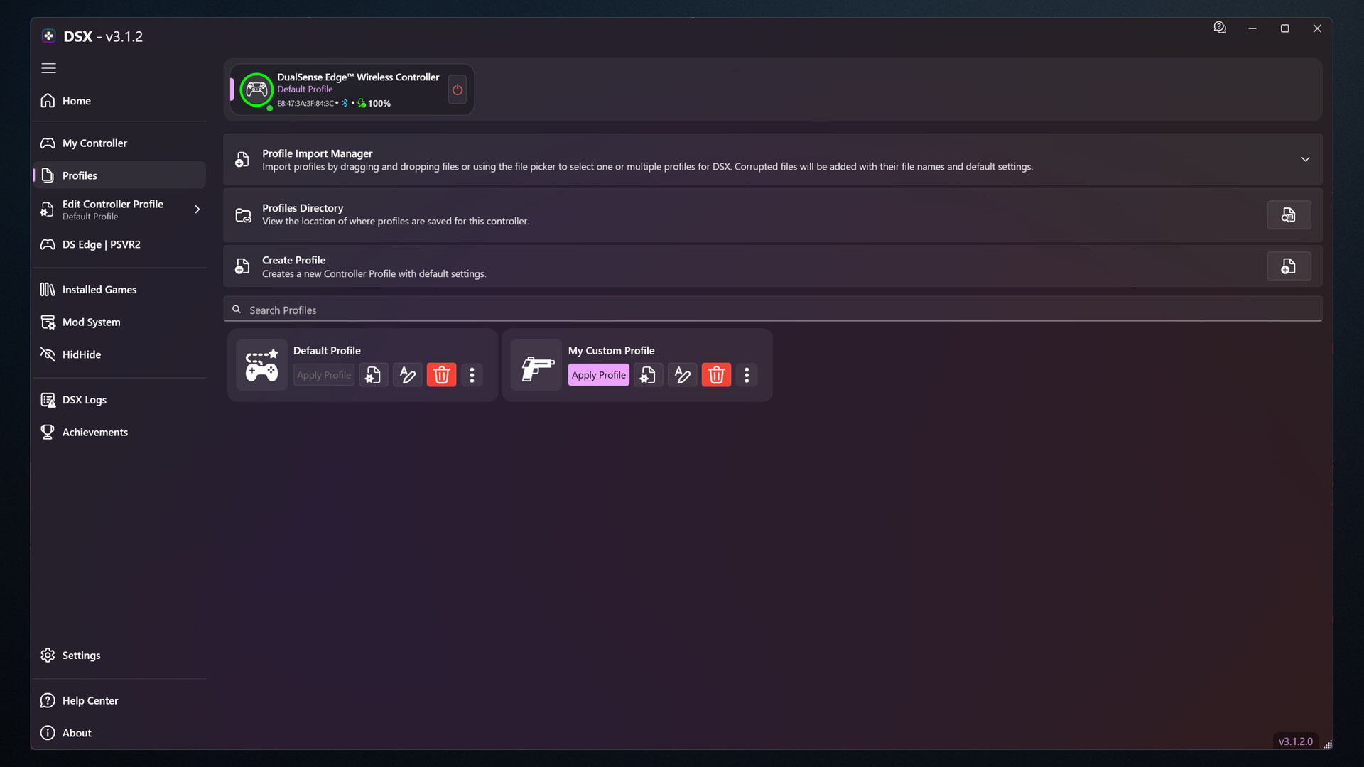 DSX screenshot