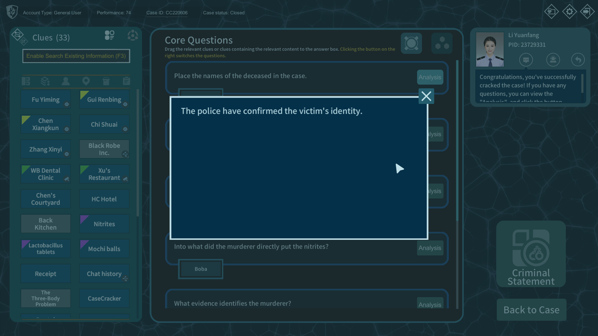 CaseCracker2 screenshot