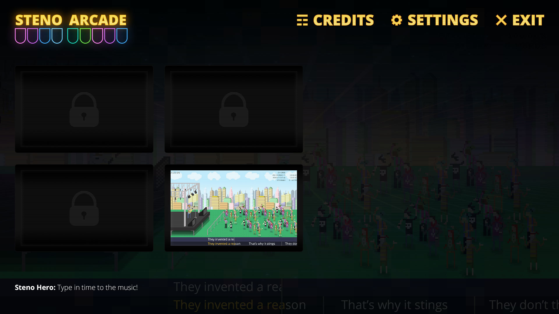 Steno Arcade screenshot