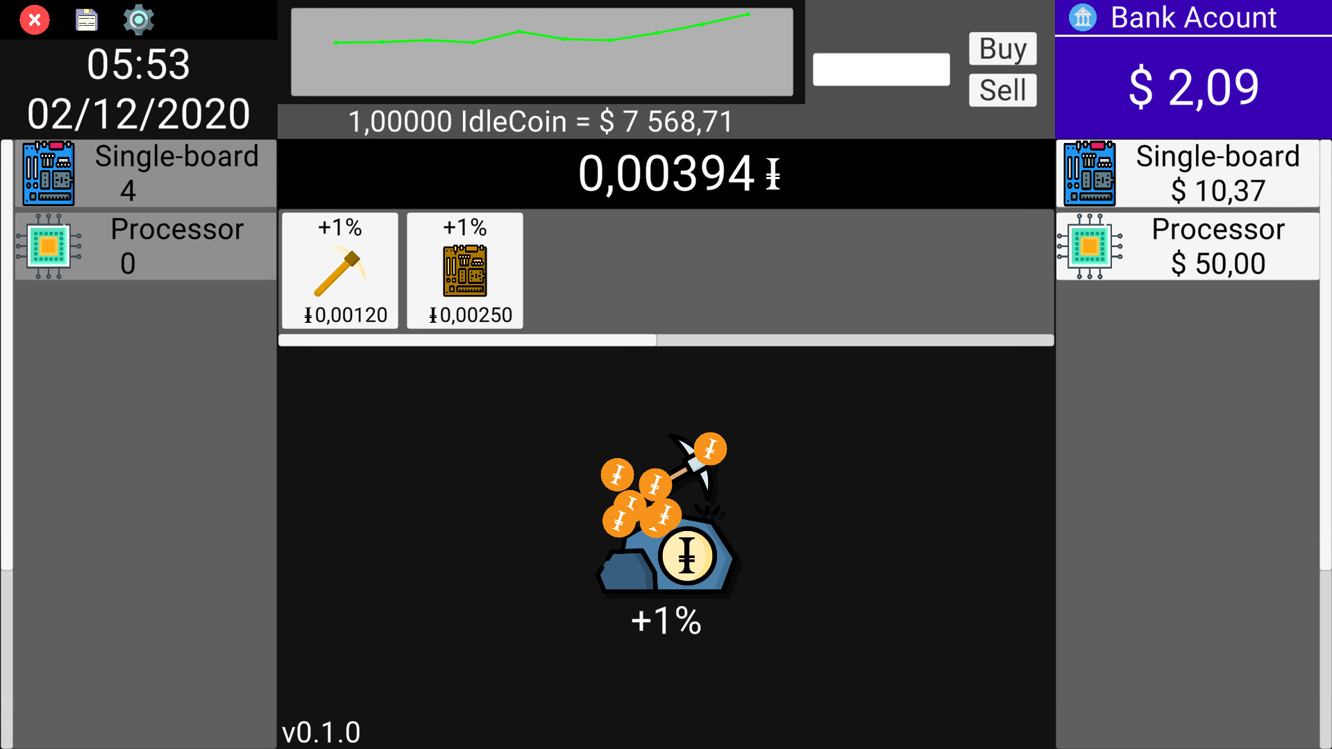 IdleCoin screenshot
