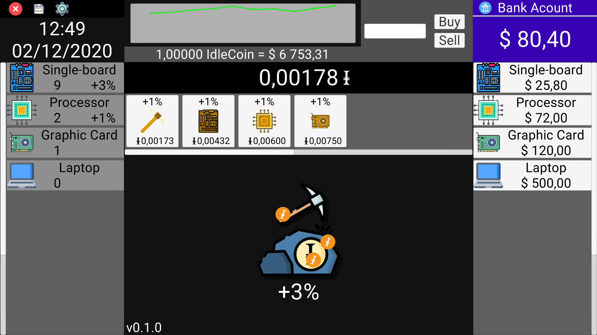 IdleCoin screenshot
