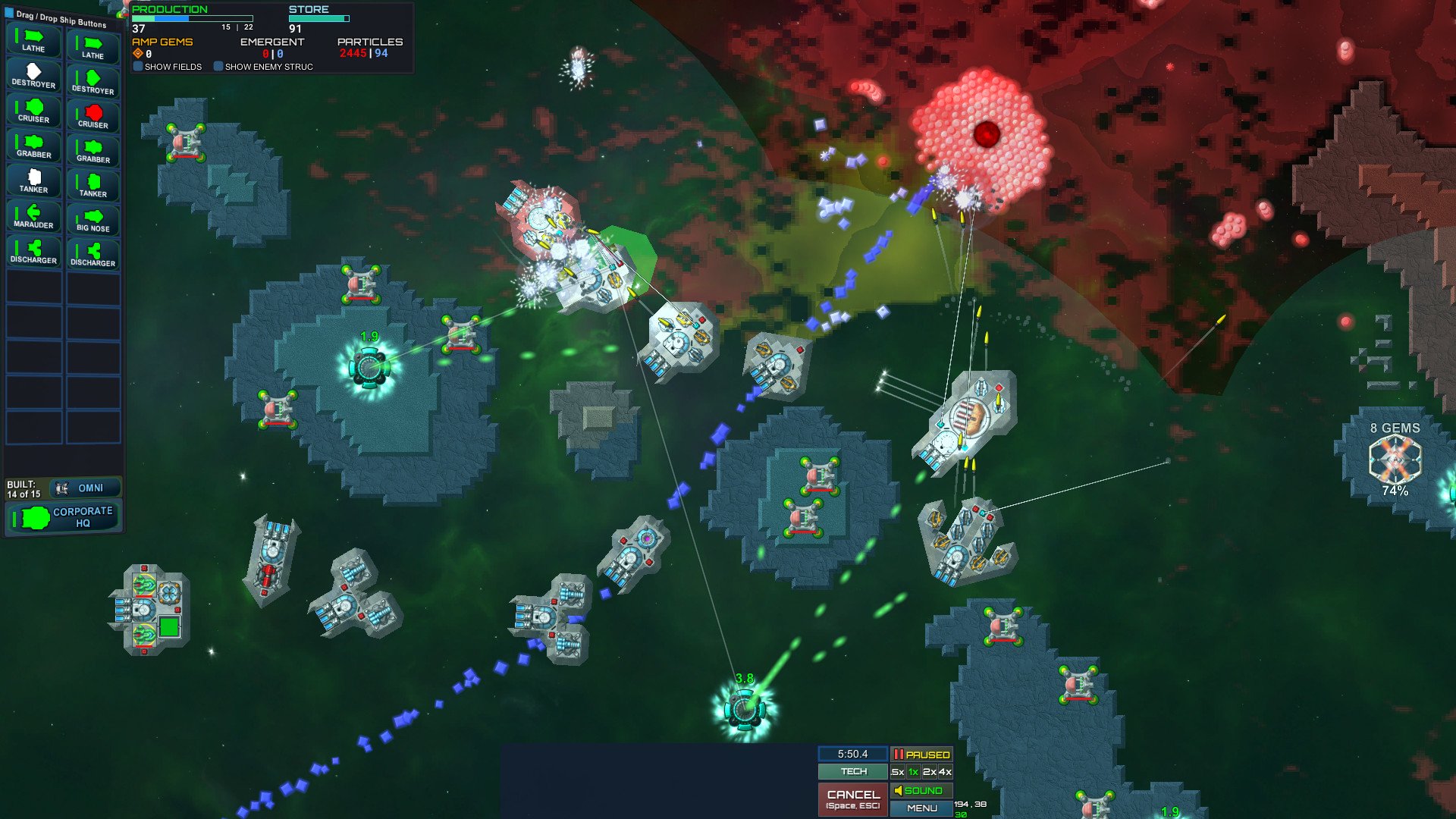Particle Fleet: Emergence screenshot