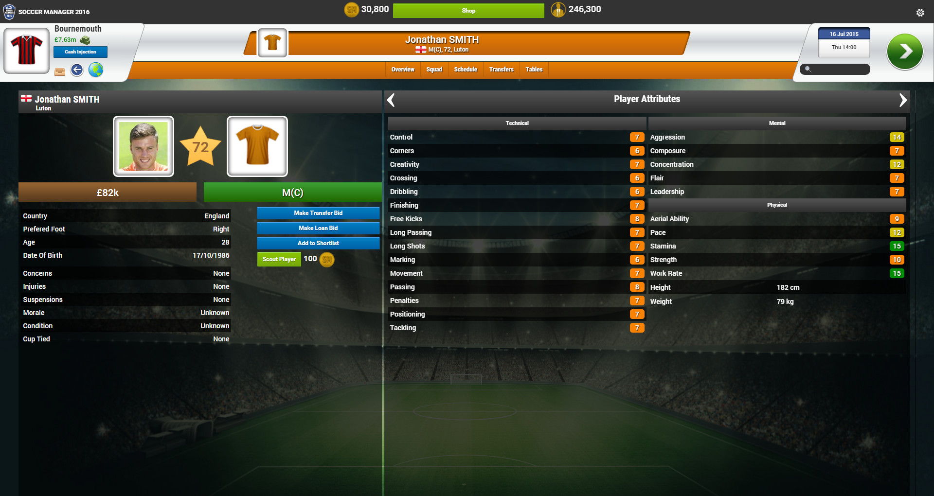 Soccer Manager 2016 screenshot