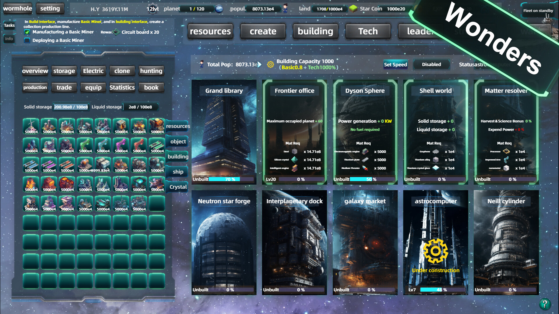 Space industrial empire screenshot