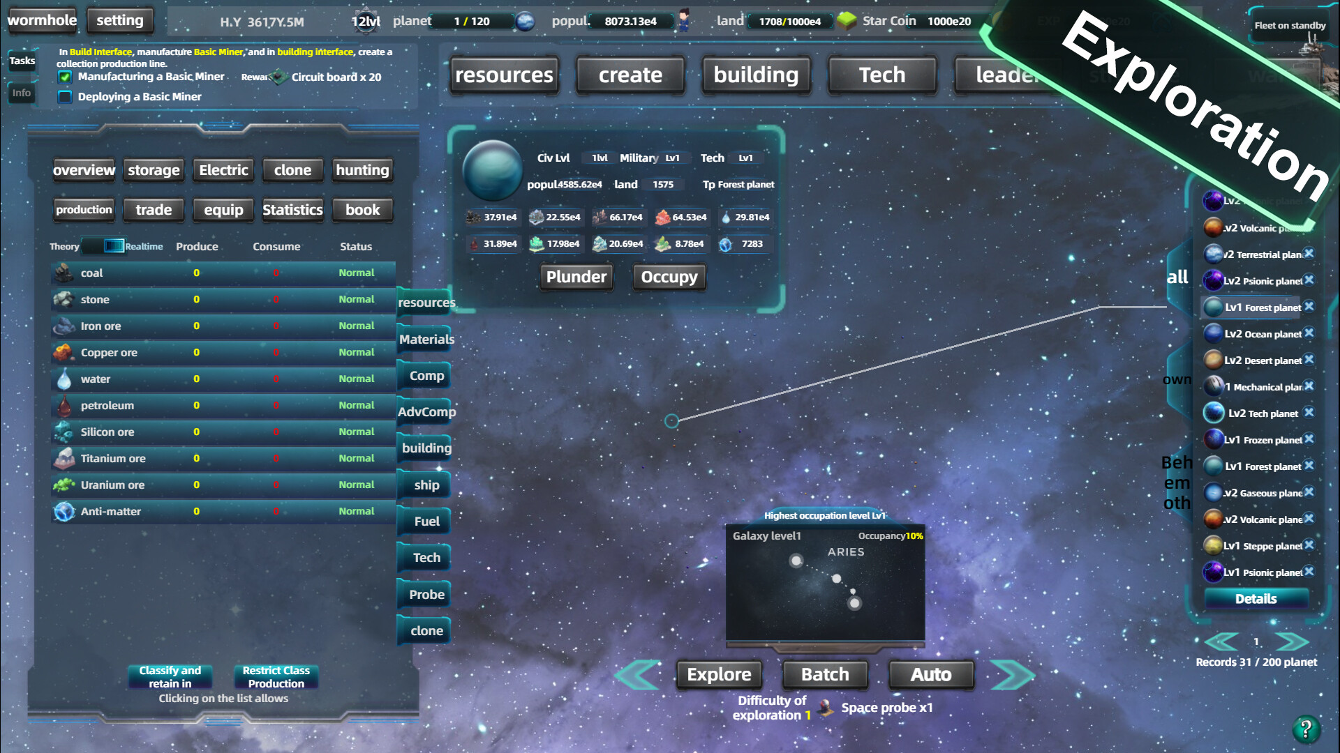 Space industrial empire screenshot
