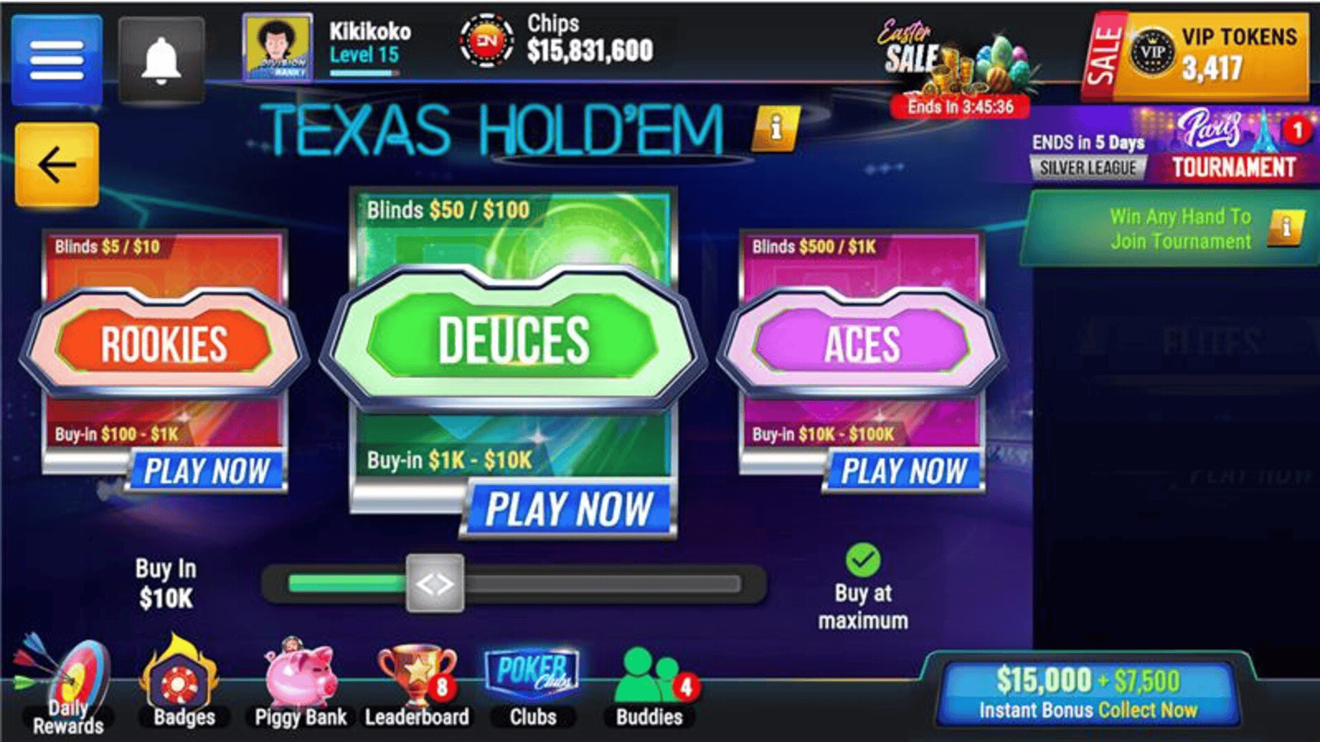 Poker Legends: Texas Hold'em Poker Tournaments screenshot