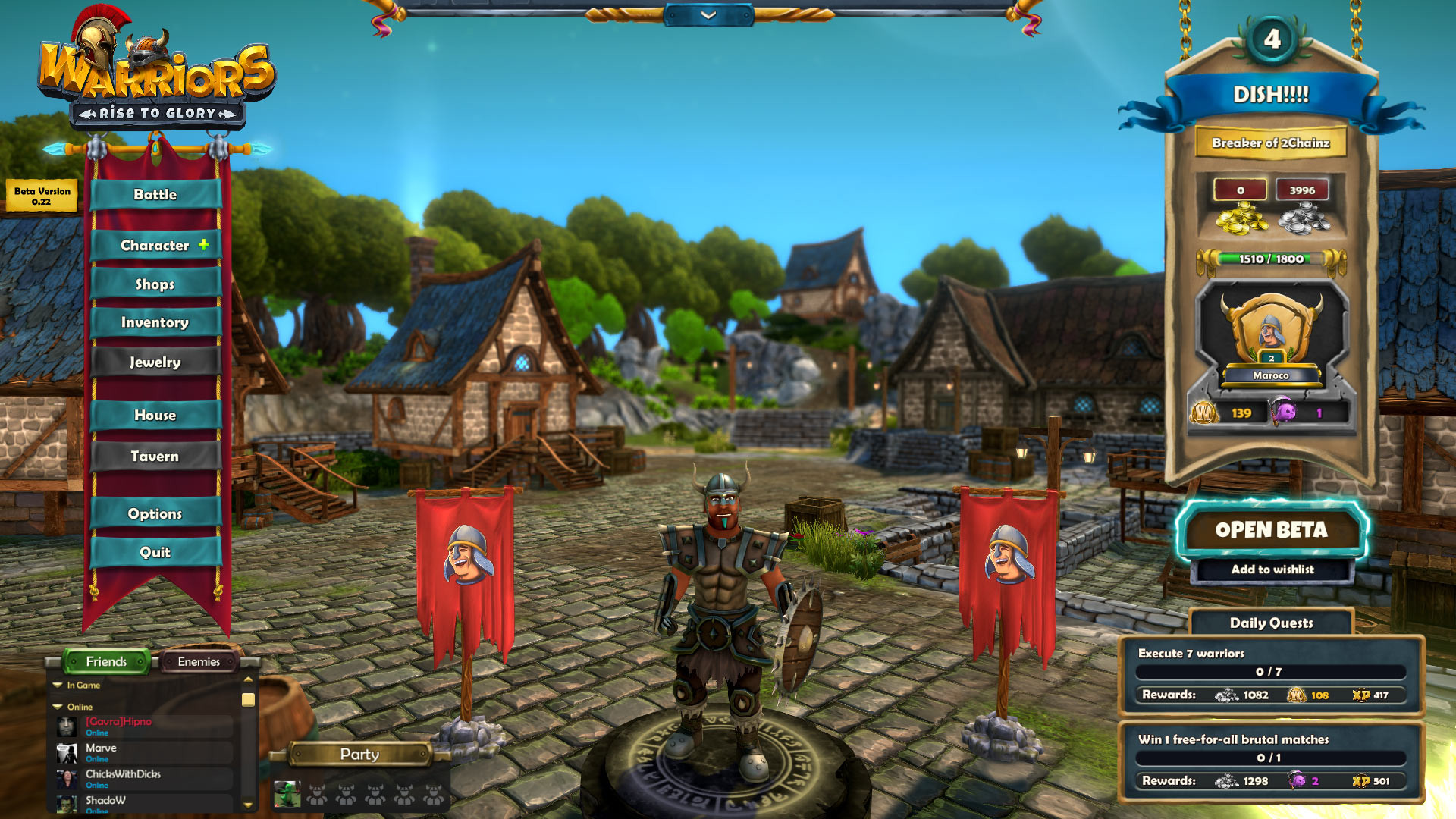 Warriors: Rise to Glory! Online Multiplayer Open Beta screenshot