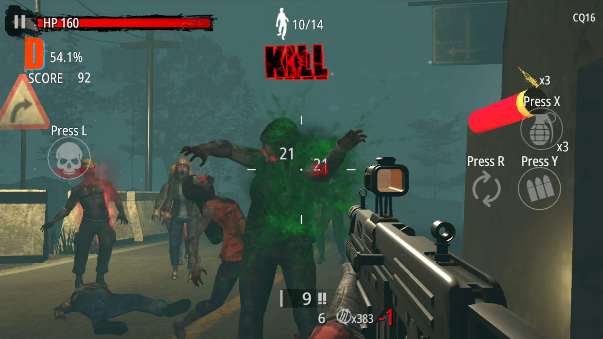 Zombie Hunter: D-Day screenshot