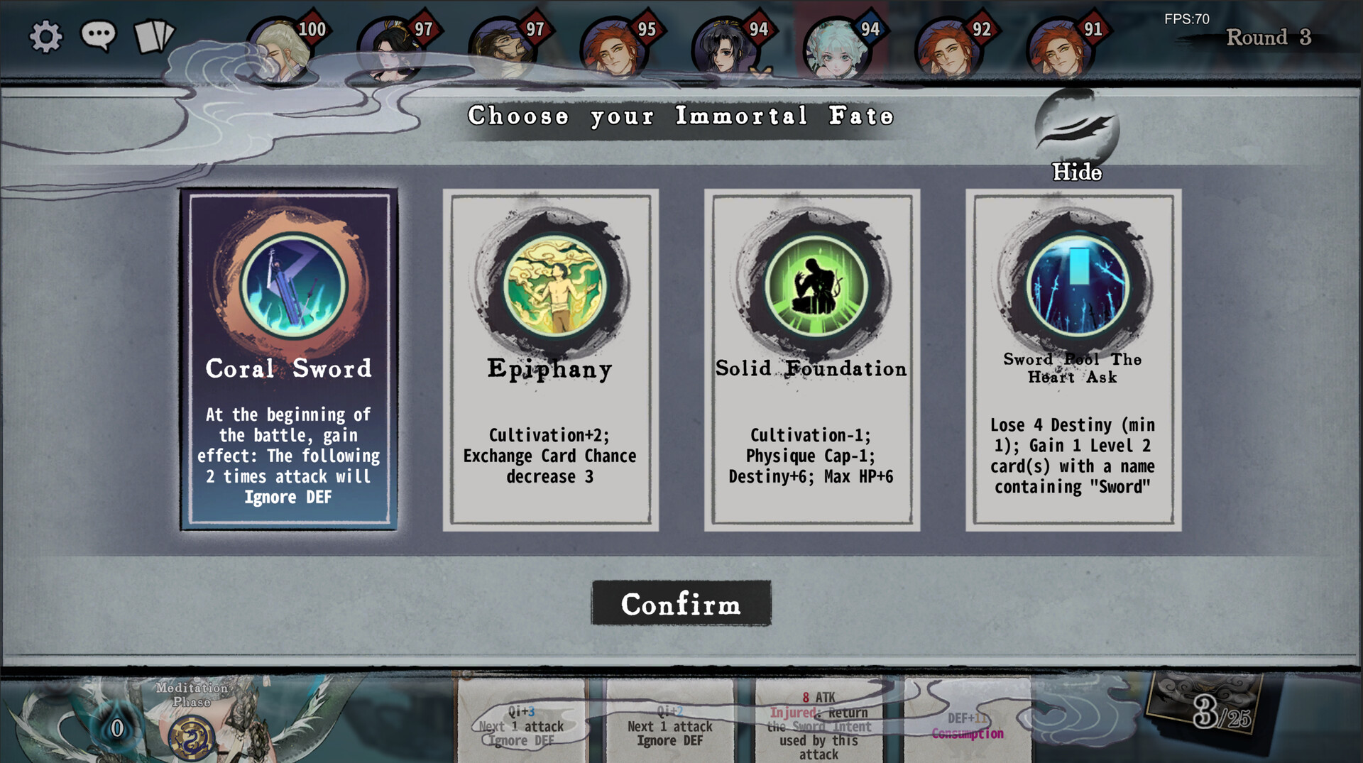 Yi Xian: The Cultivation Card Game screenshot