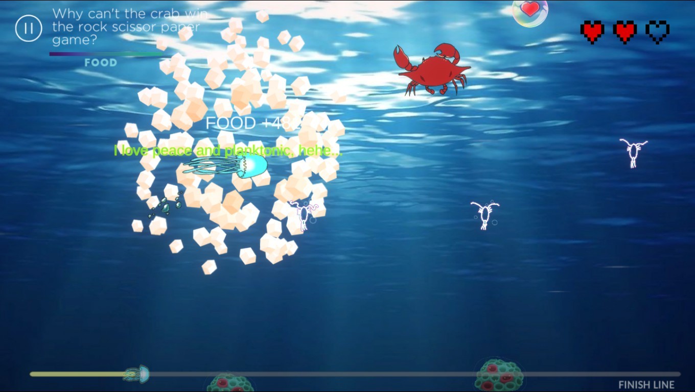 A lost jellyfish: Return to its parents screenshot
