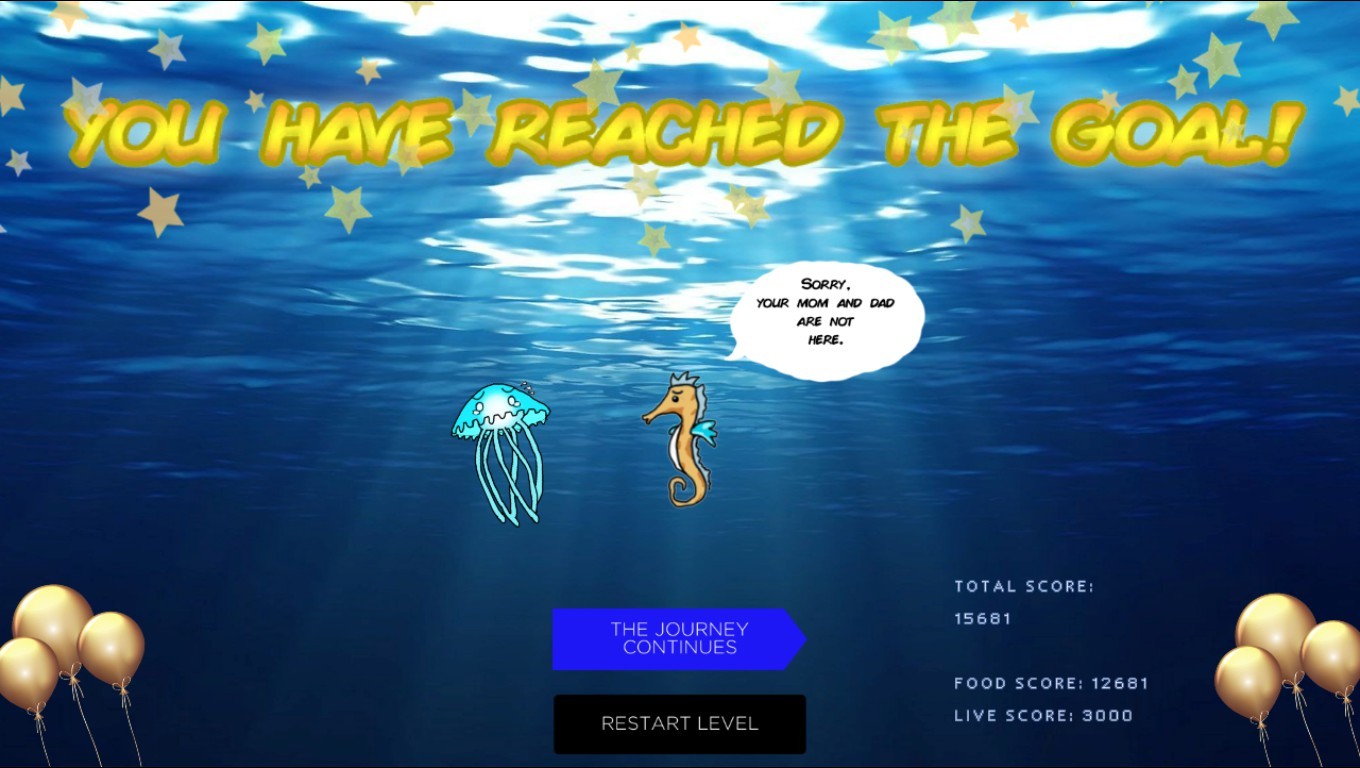 A lost jellyfish: Return to its parents screenshot