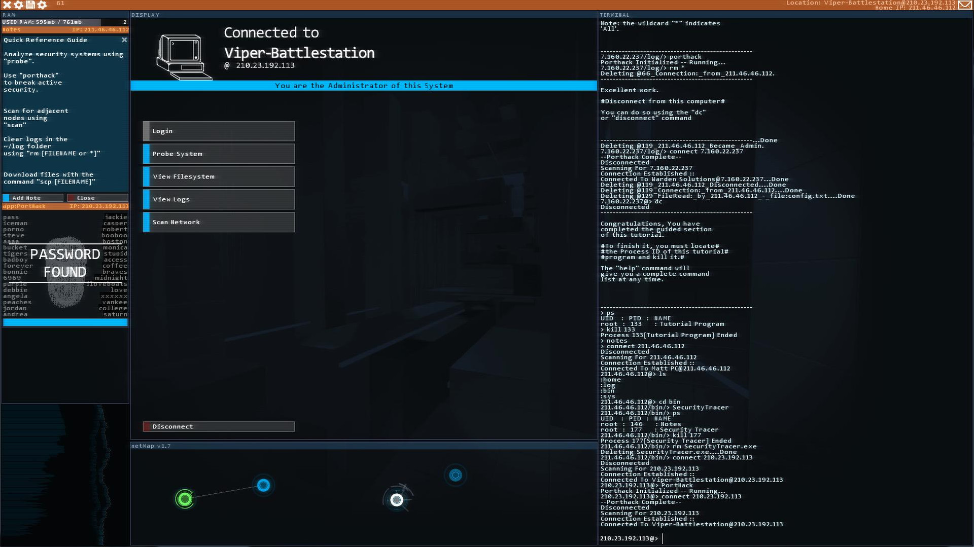 Hacknet screenshot