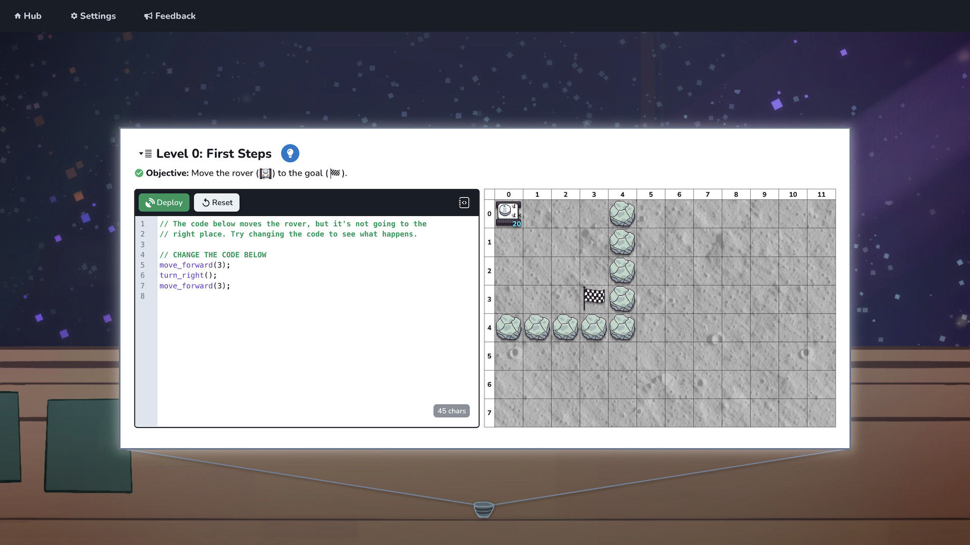 Elara: A Coding Adventure in Space screenshot