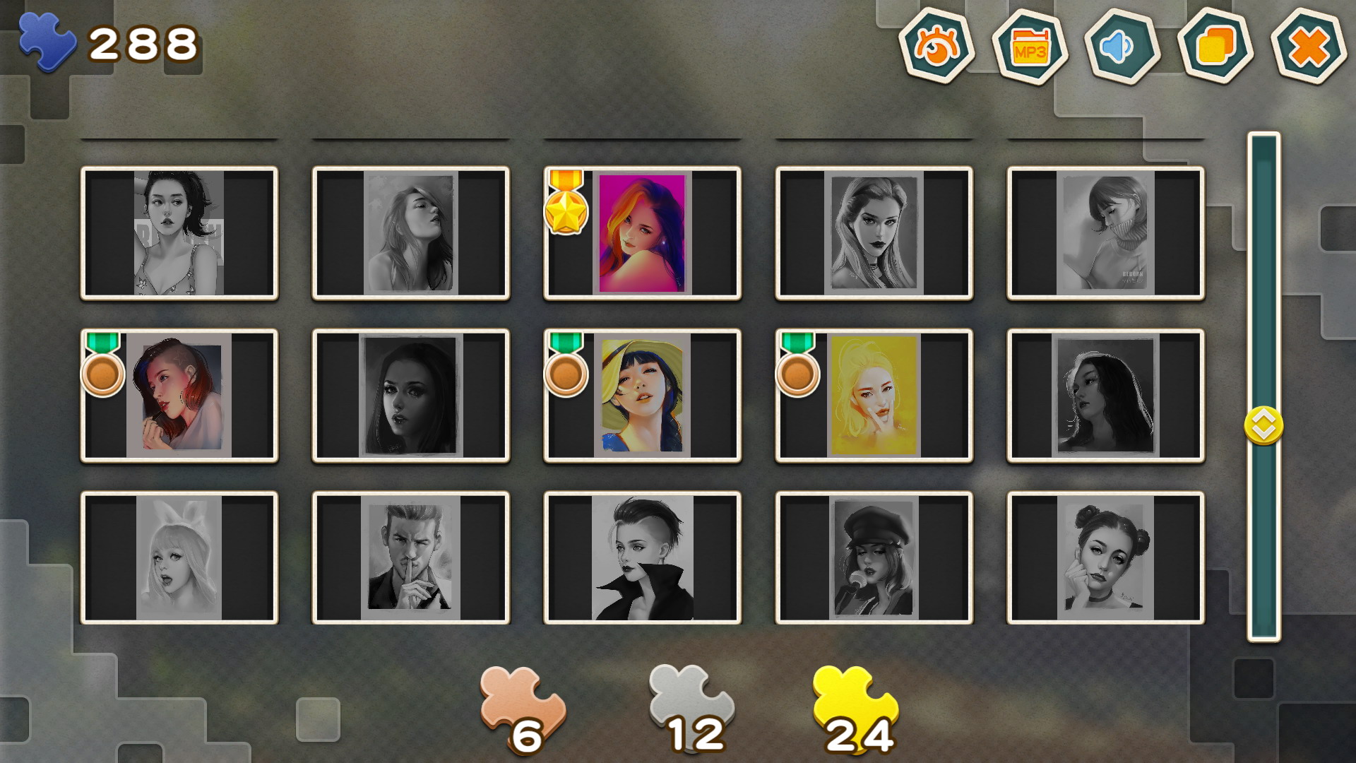 Pleasure Puzzle:Portrait 趣拼拼:肖像画 screenshot