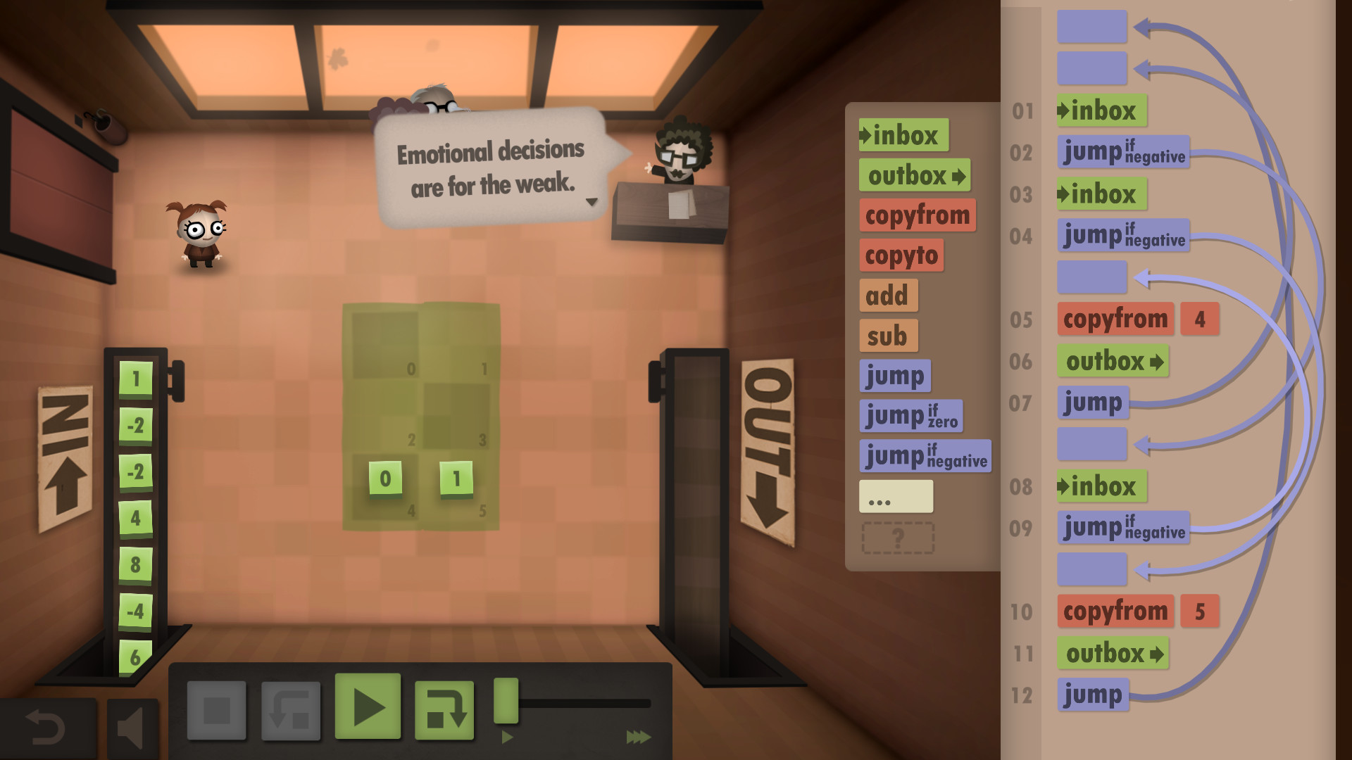 Human Resource Machine screenshot