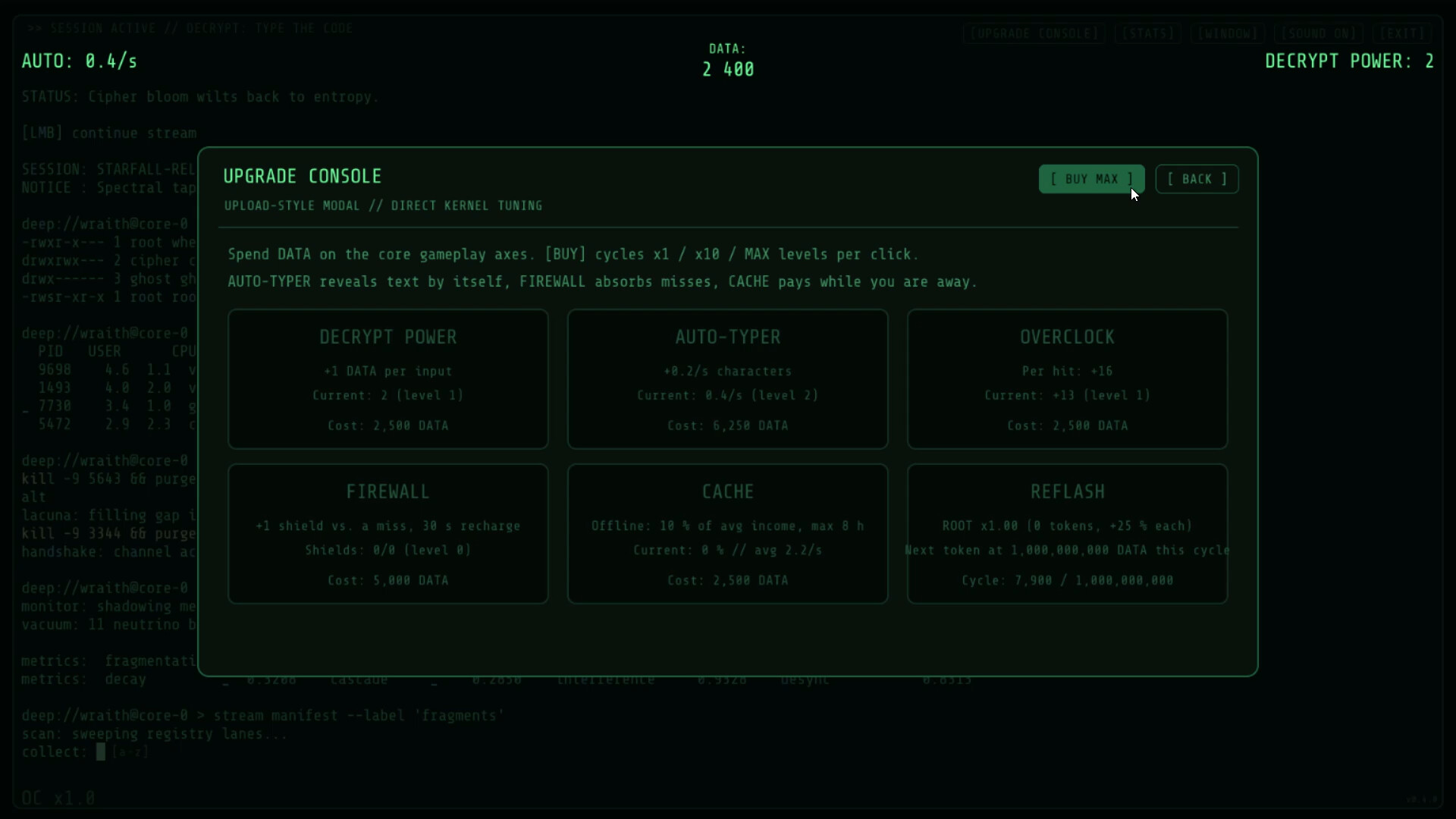 Hacker CLIcker screenshot