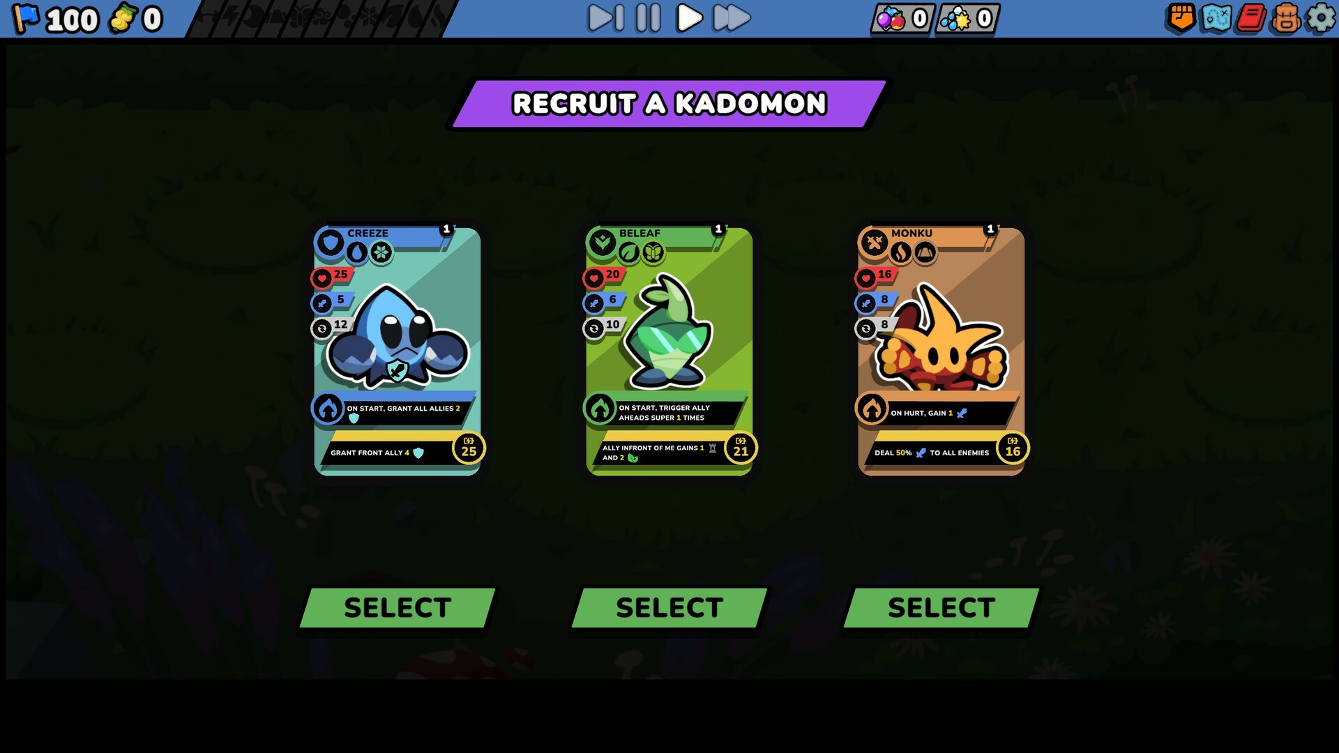 Kādomon: Hyper Auto Battlers screenshot