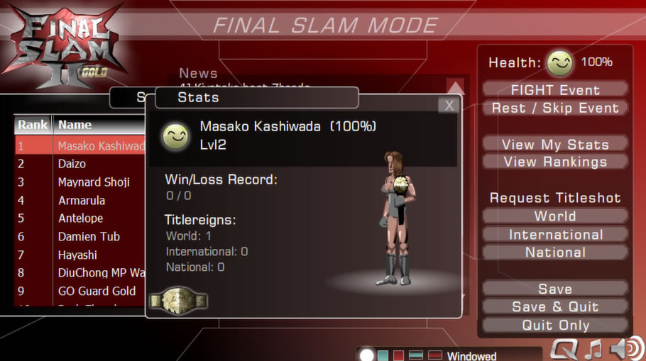 Final Slam 2 screenshot