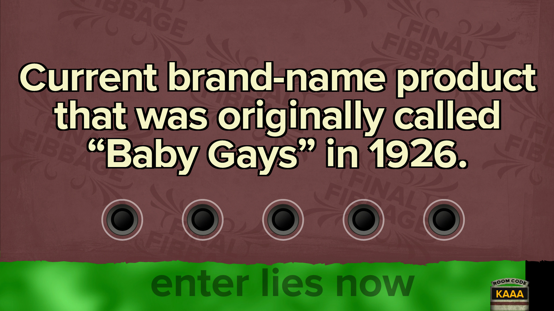 Fibbage XL screenshot
