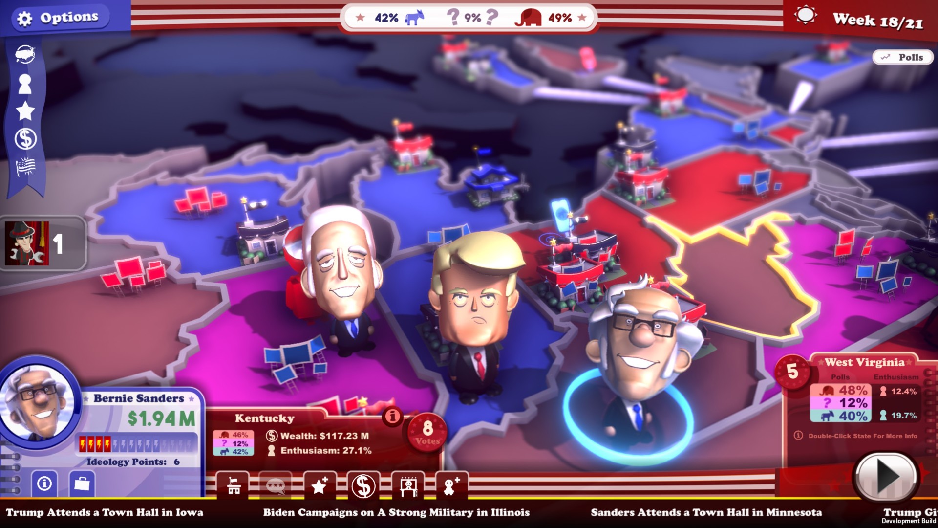 The Political Machine 2020 screenshot