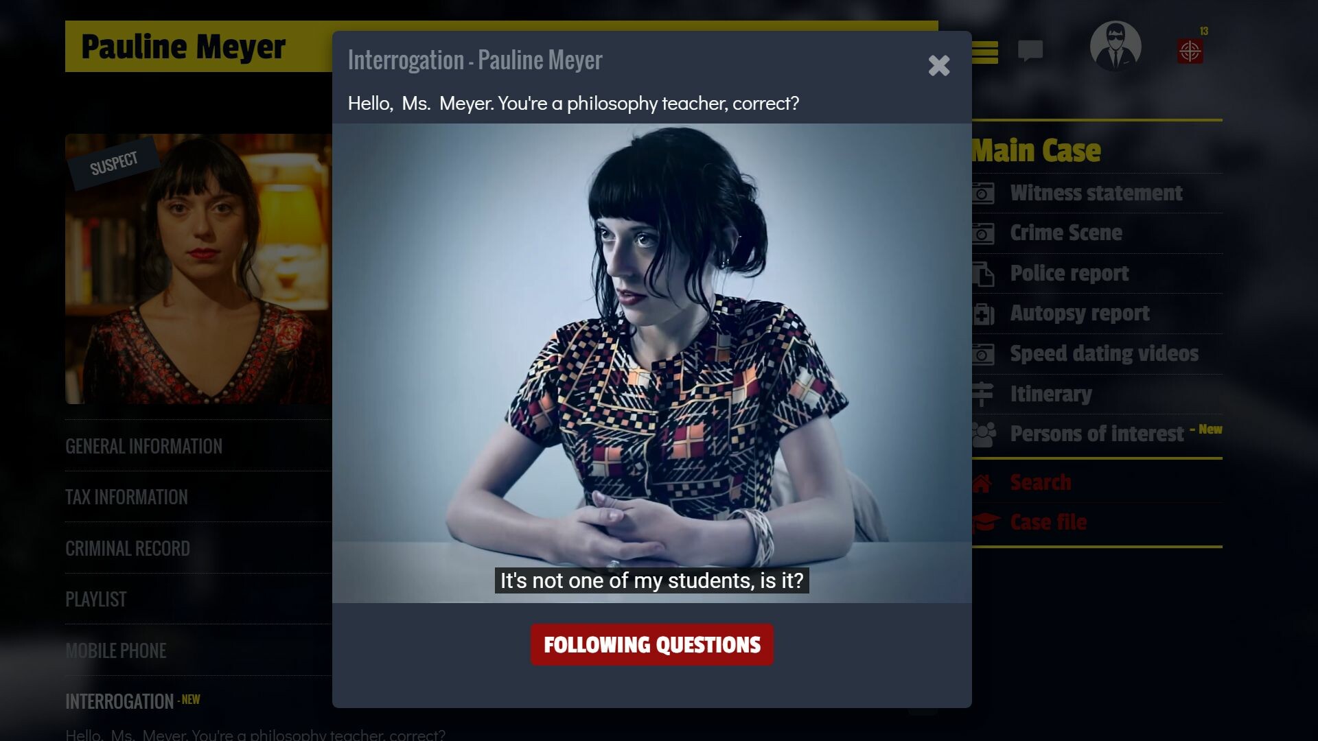 French Crime Detective Game screenshot