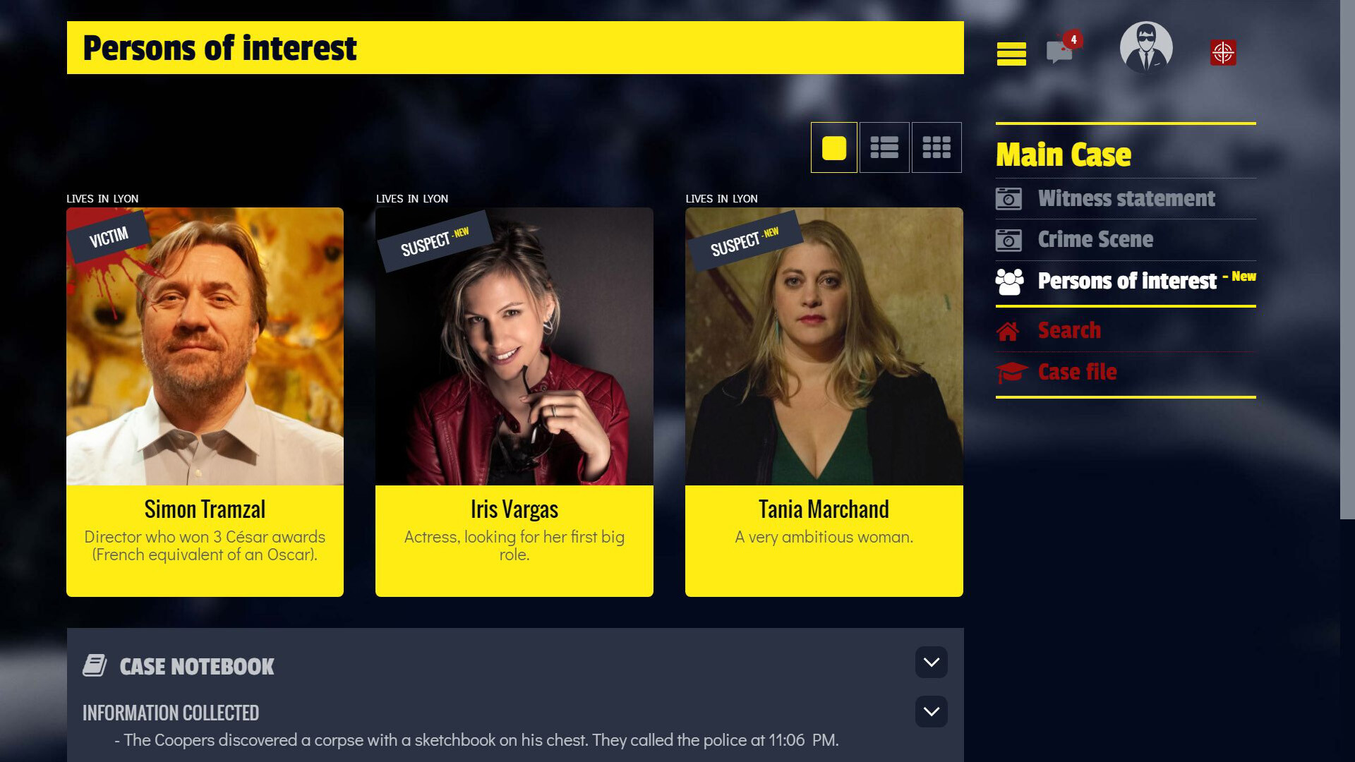 French Crime Detective Game screenshot