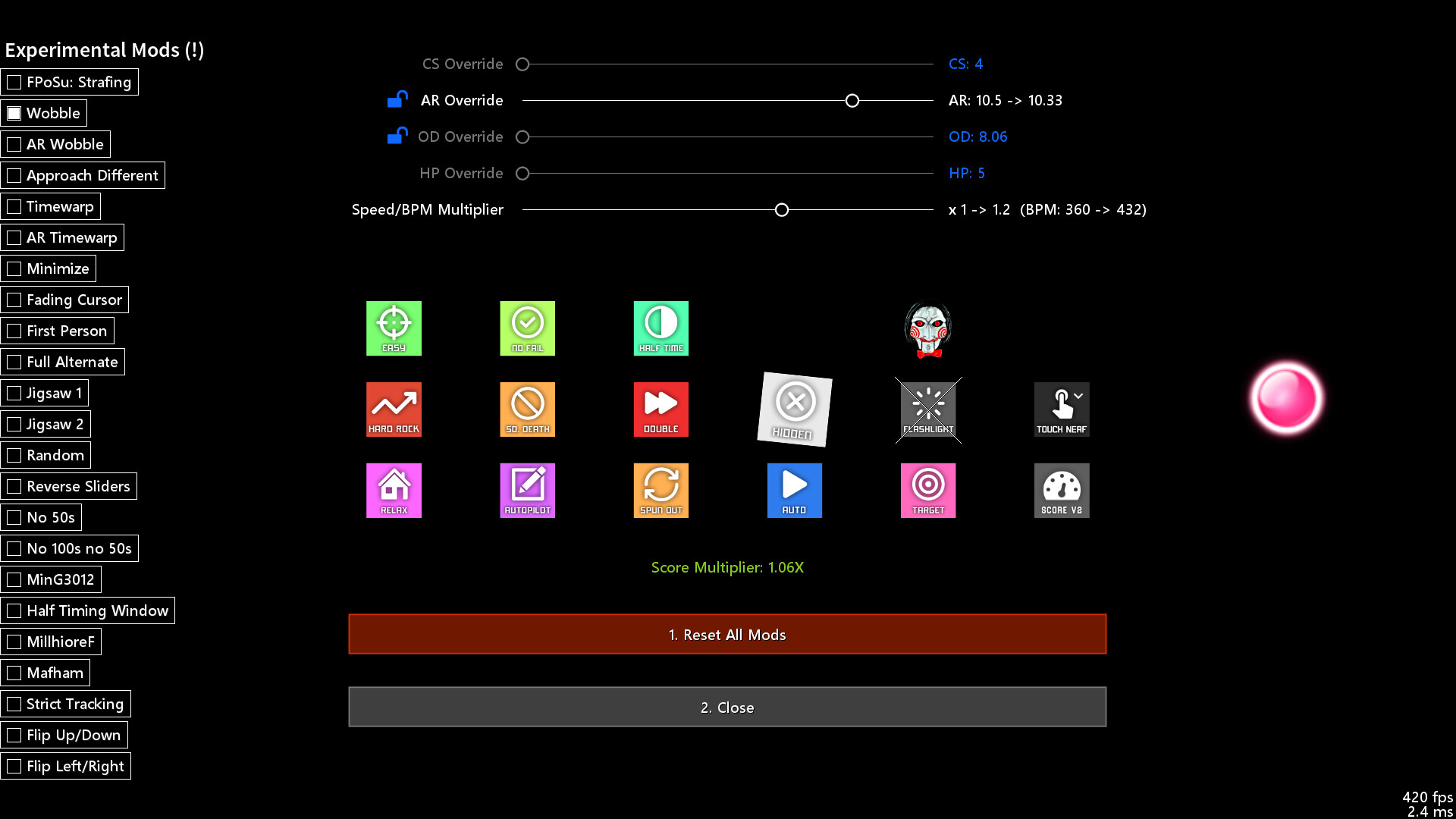 McOsu screenshot