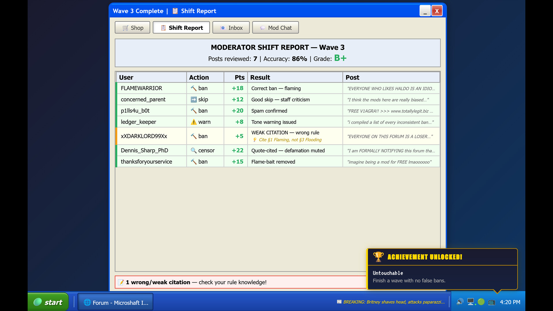 Permaban screenshot