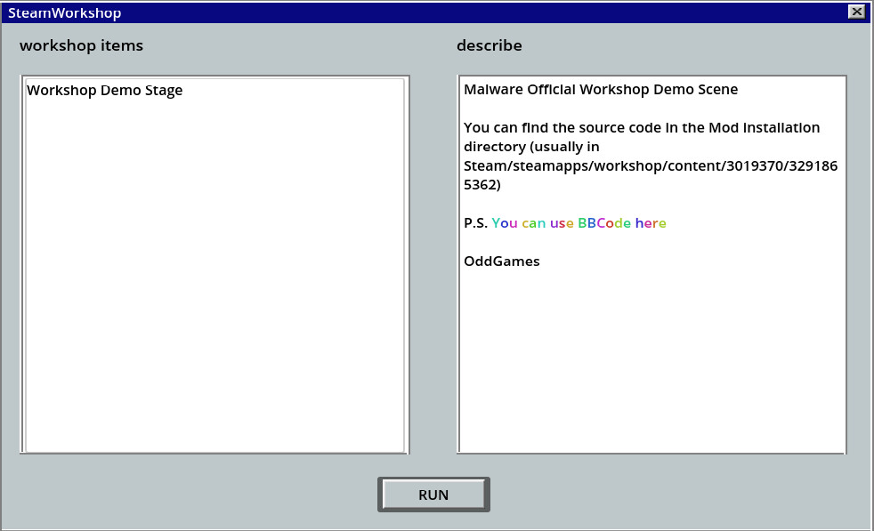 Malware screenshot