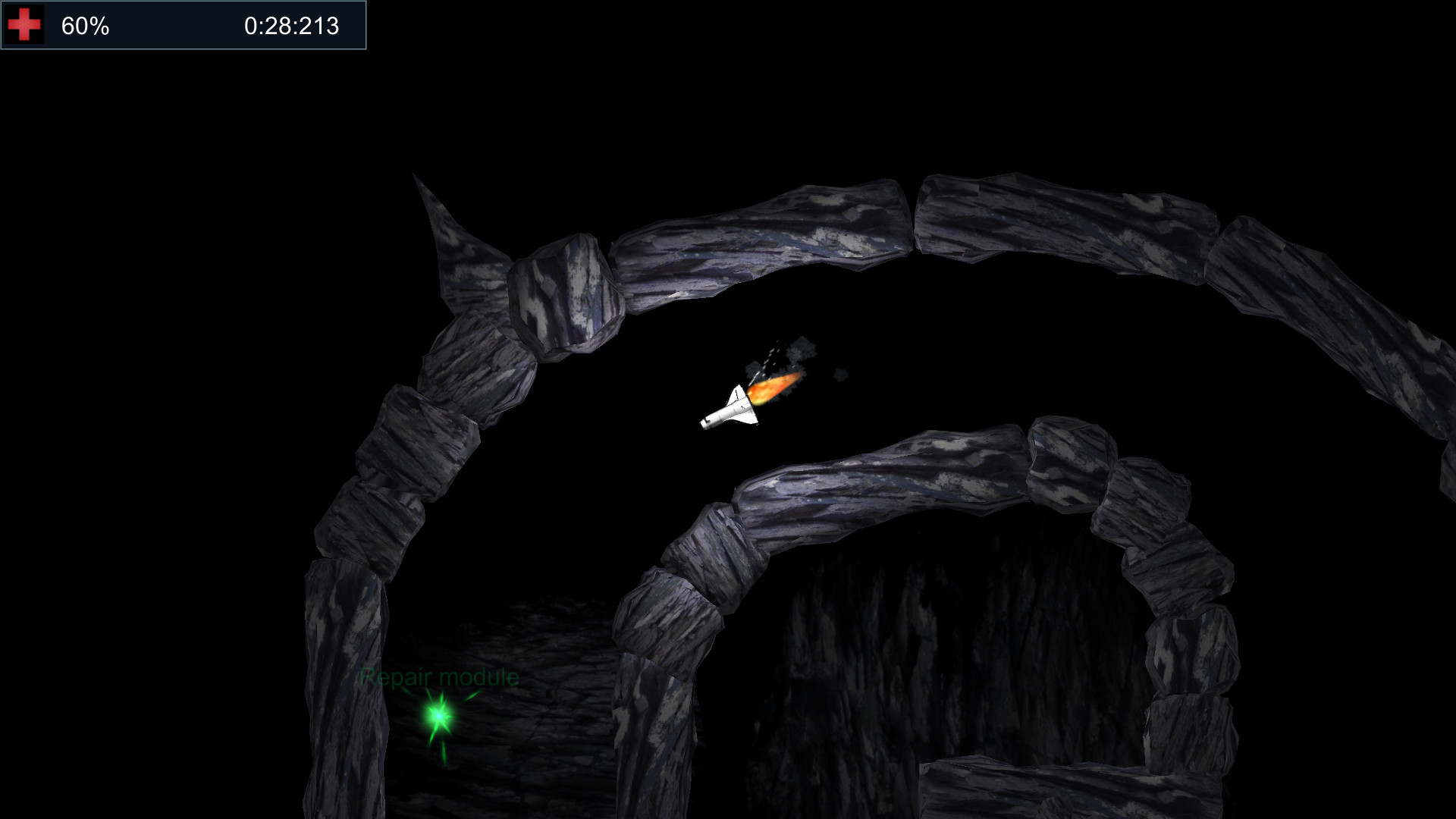 Colossus Mission - adventure in space, arcade game screenshot