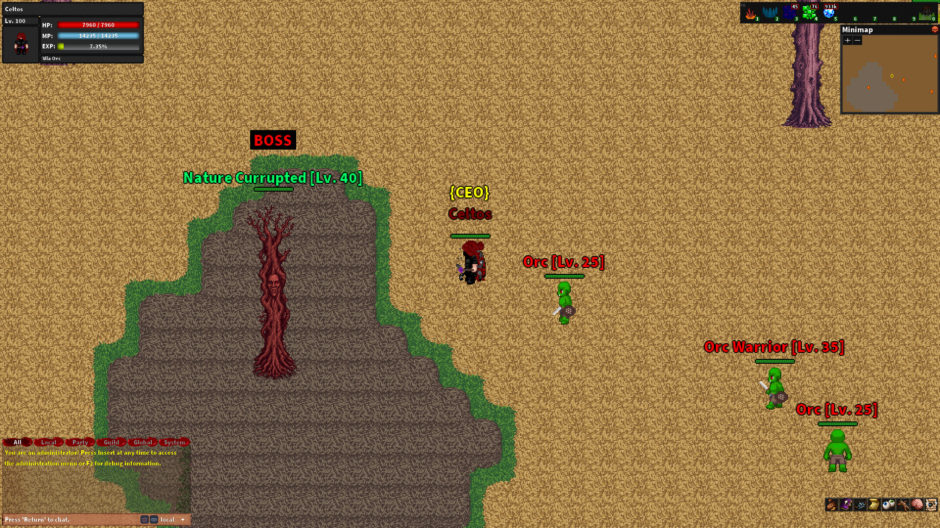 Rebornia - MMORPG 2D screenshot