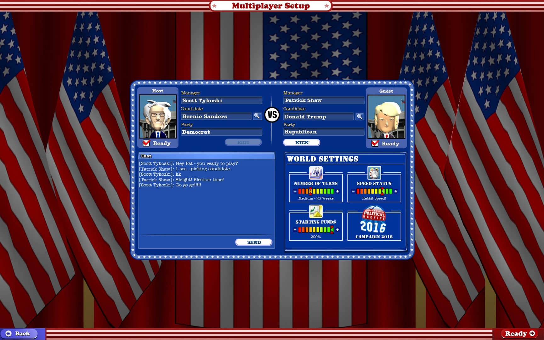 The Political Machine 2016 screenshot