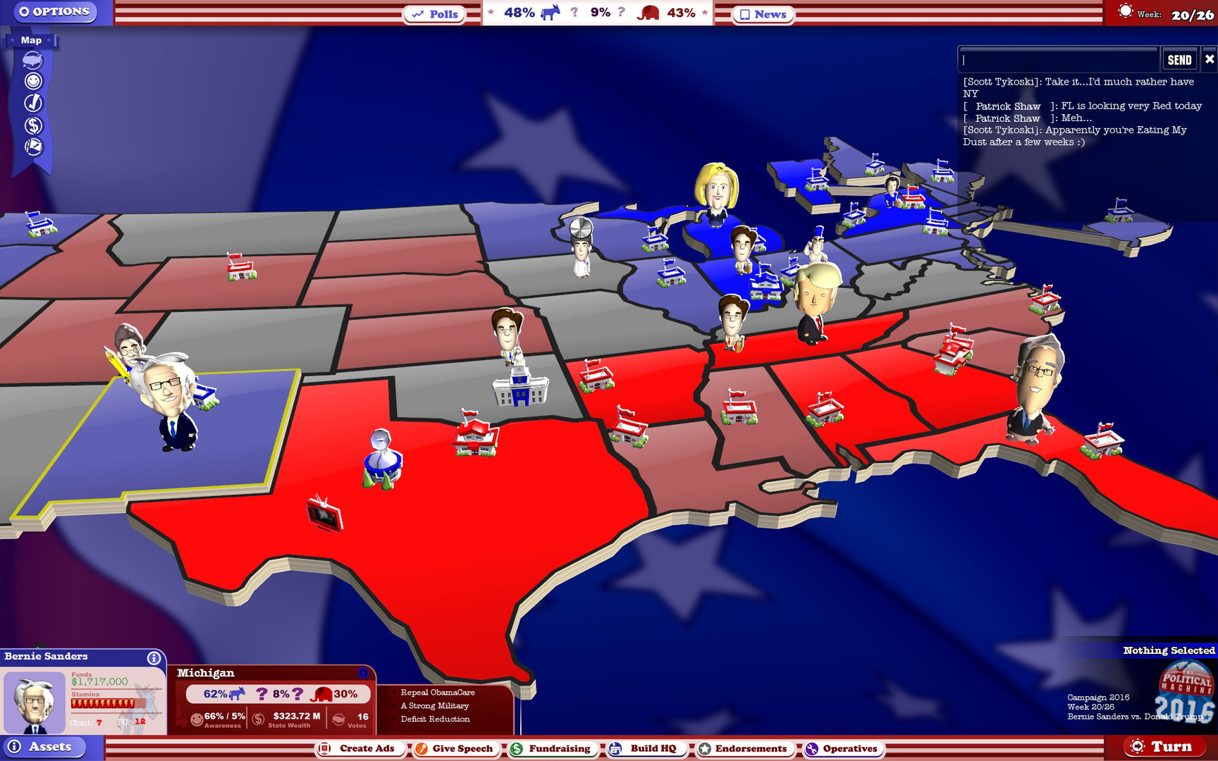 The Political Machine 2016 screenshot