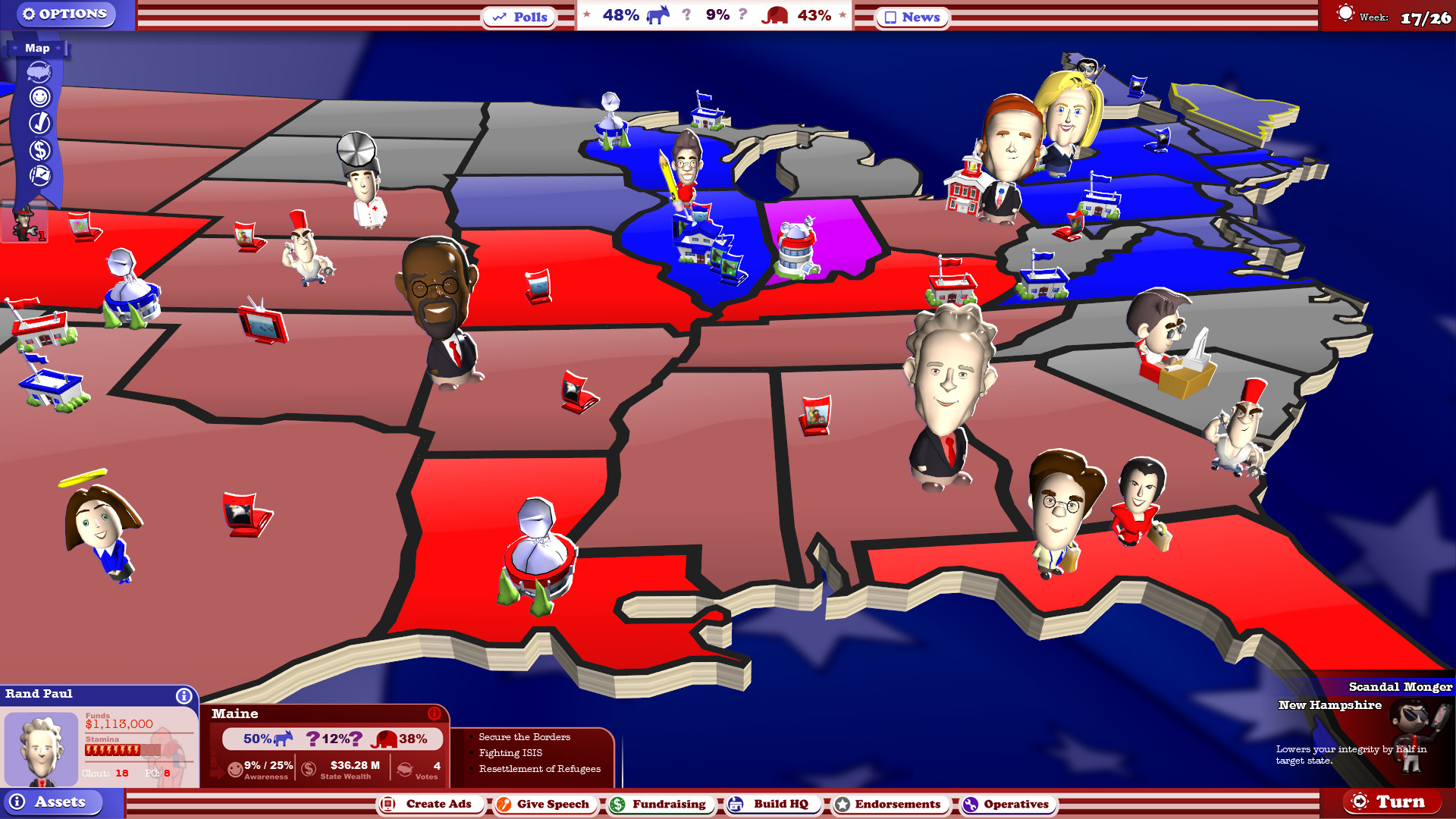 The Political Machine 2016 screenshot
