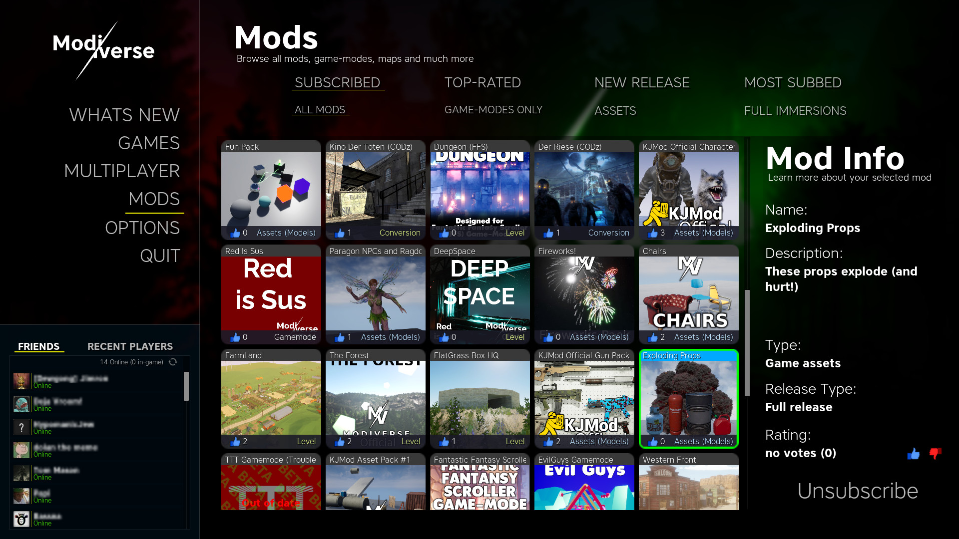 Modiverse screenshot