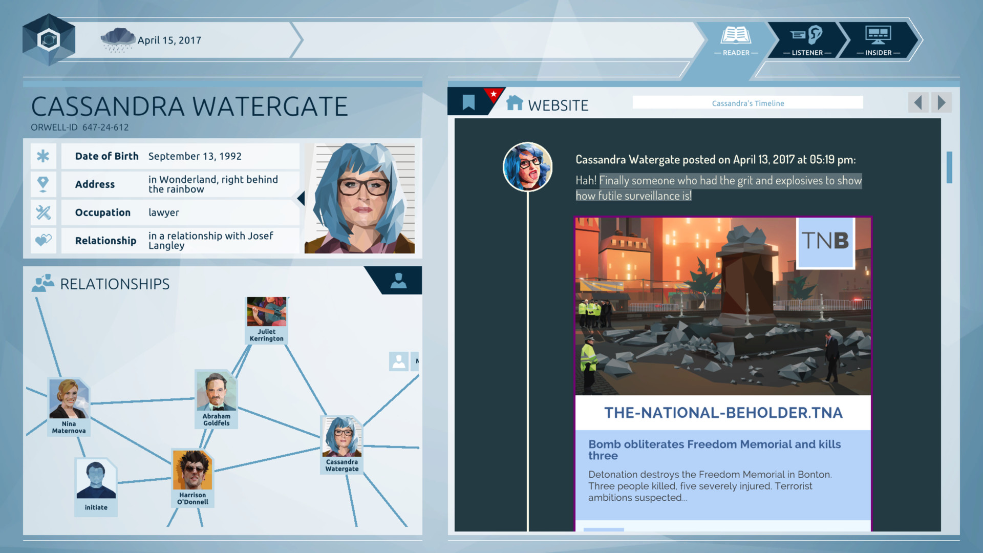 Orwell: Keeping an Eye On You screenshot