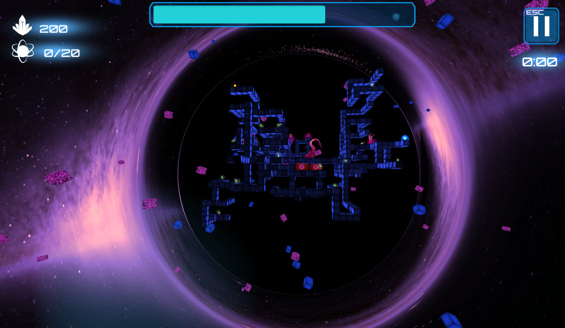 Deep Blue 3D Maze in Space screenshot