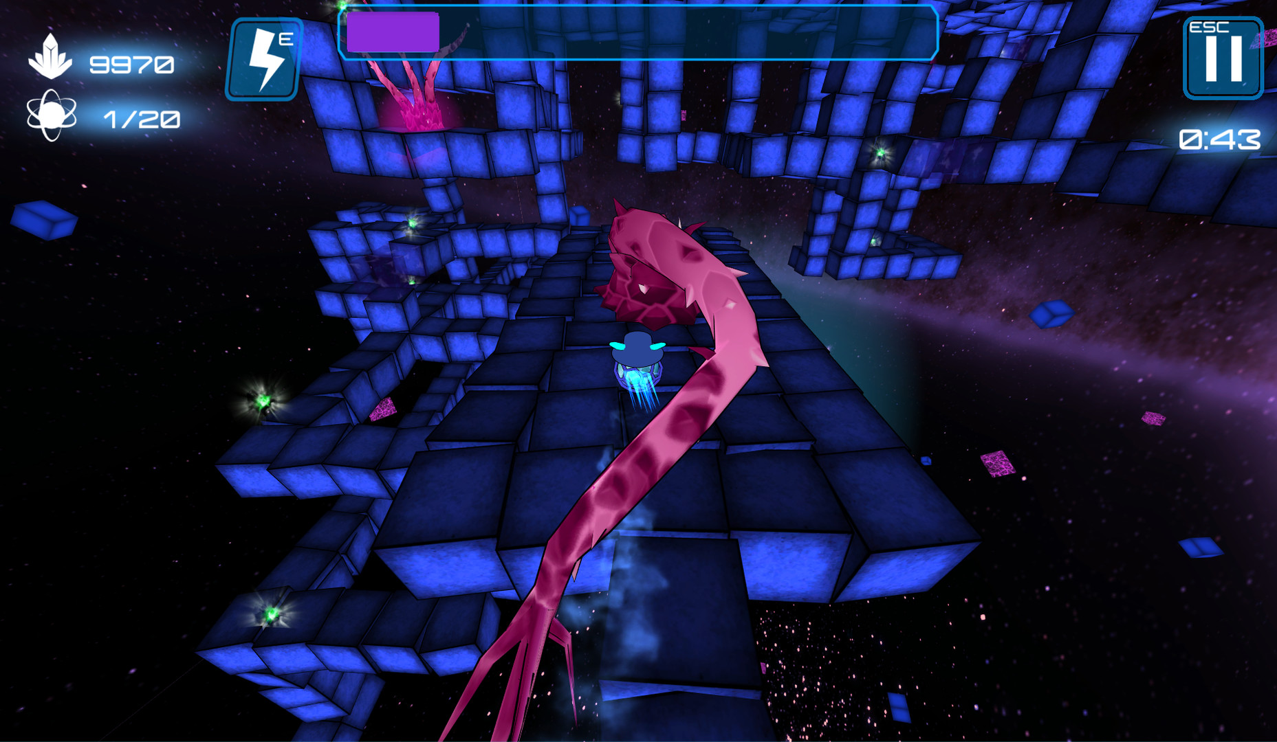 Deep Blue 3D Maze in Space screenshot