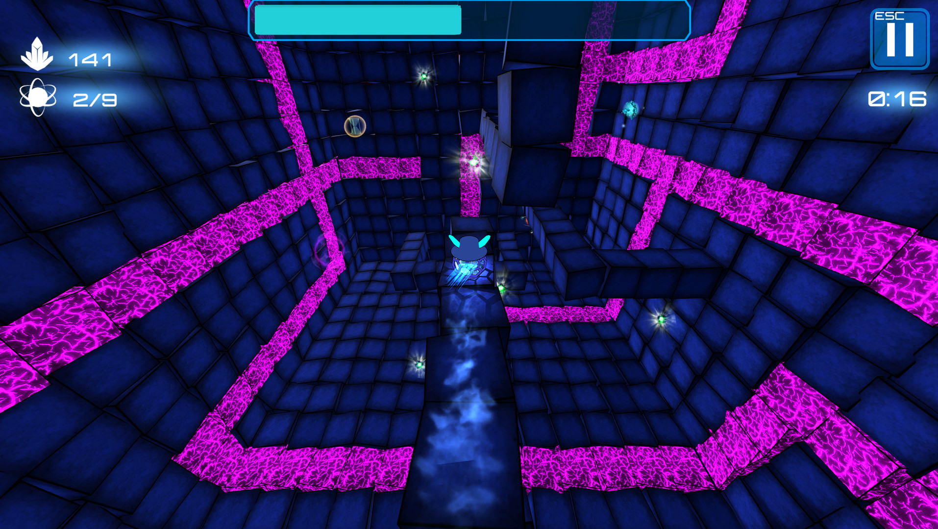 Deep Blue 3D Maze in Space screenshot