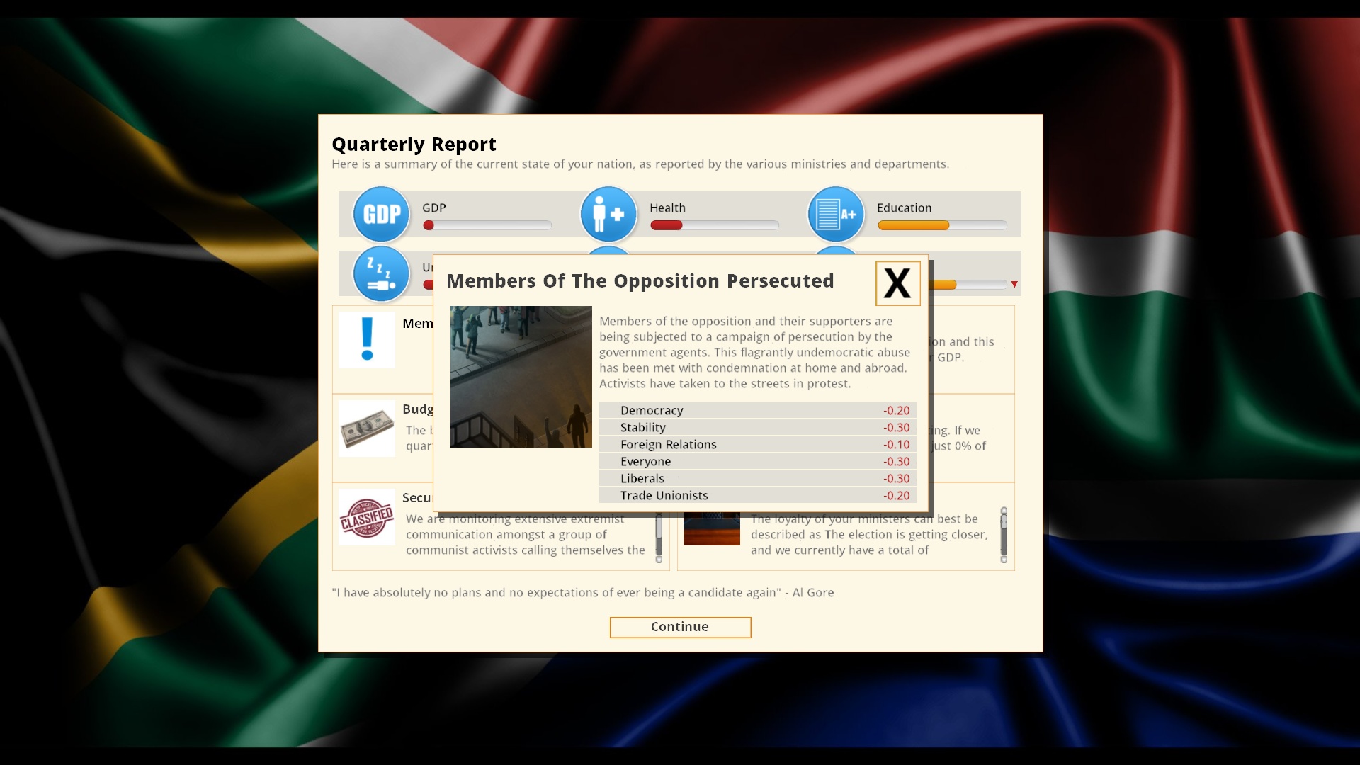 Democracy 3 Africa screenshot