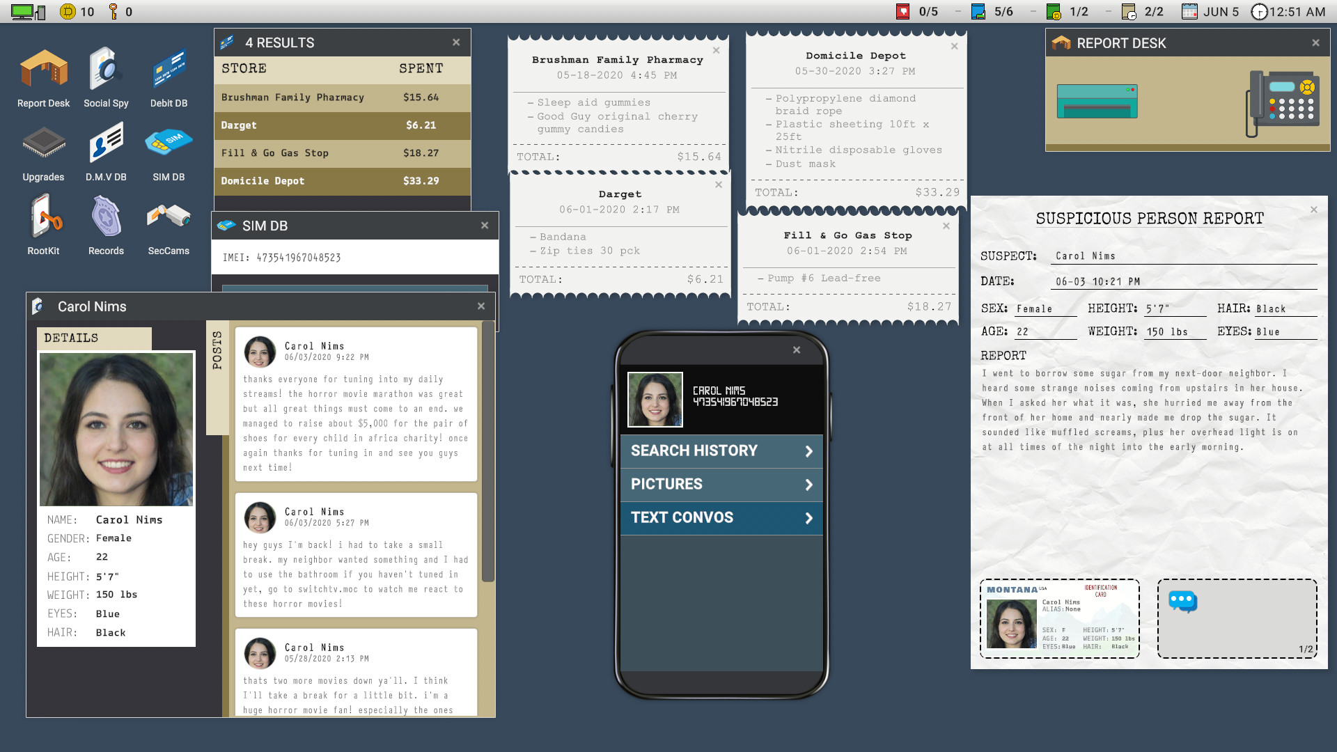 Scrutinized screenshot